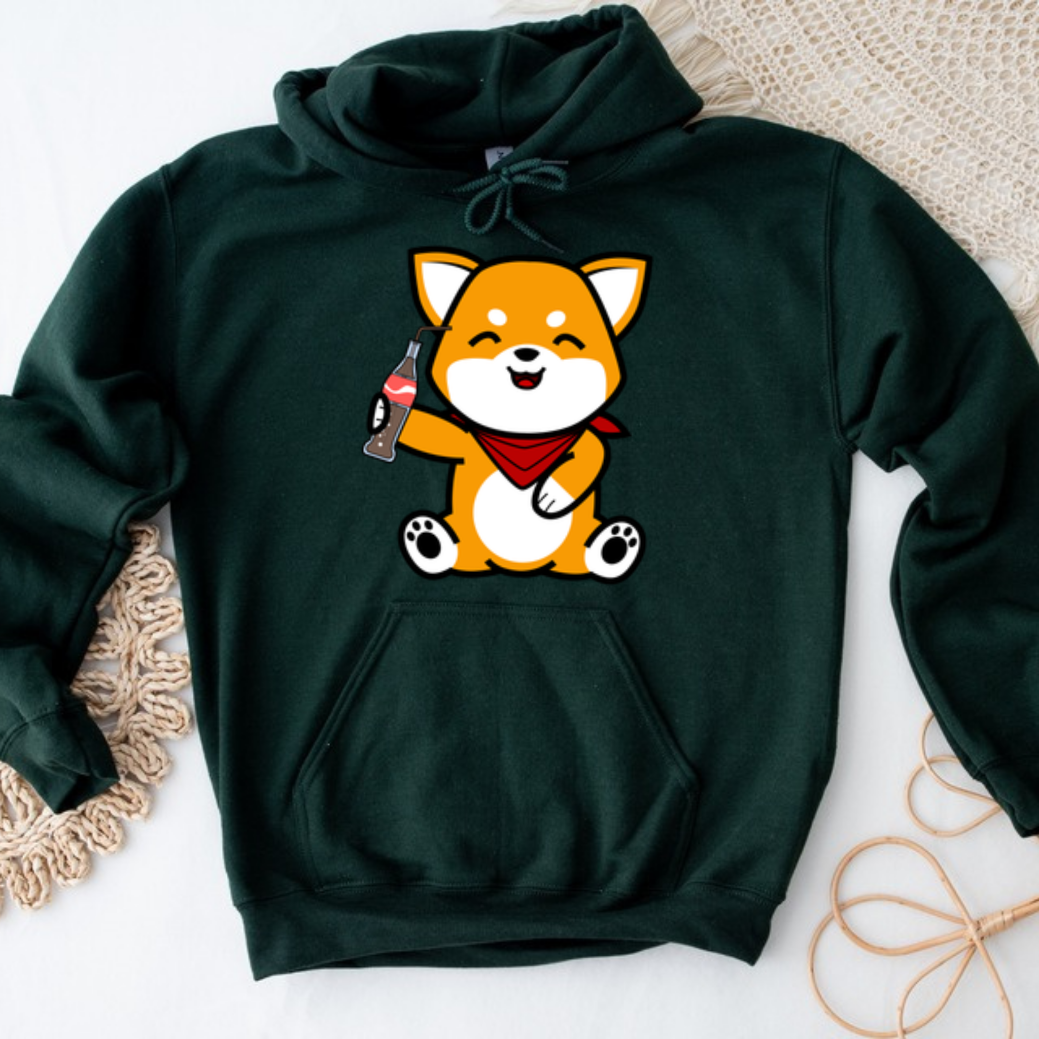 Dog Drinking Cola Hoodie