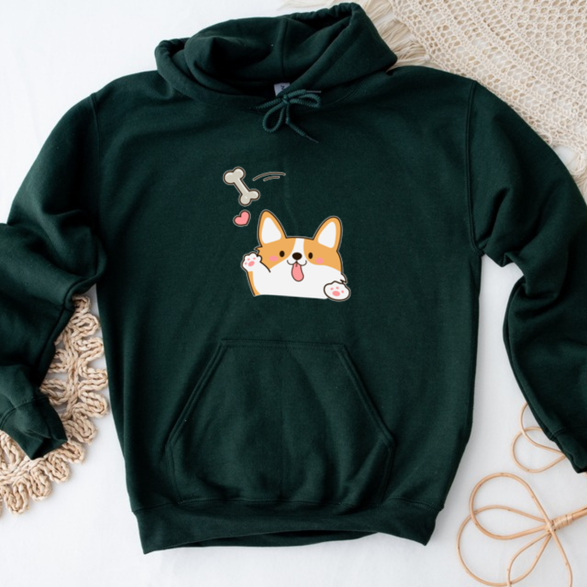 Dog Fetching Bone Hoodie