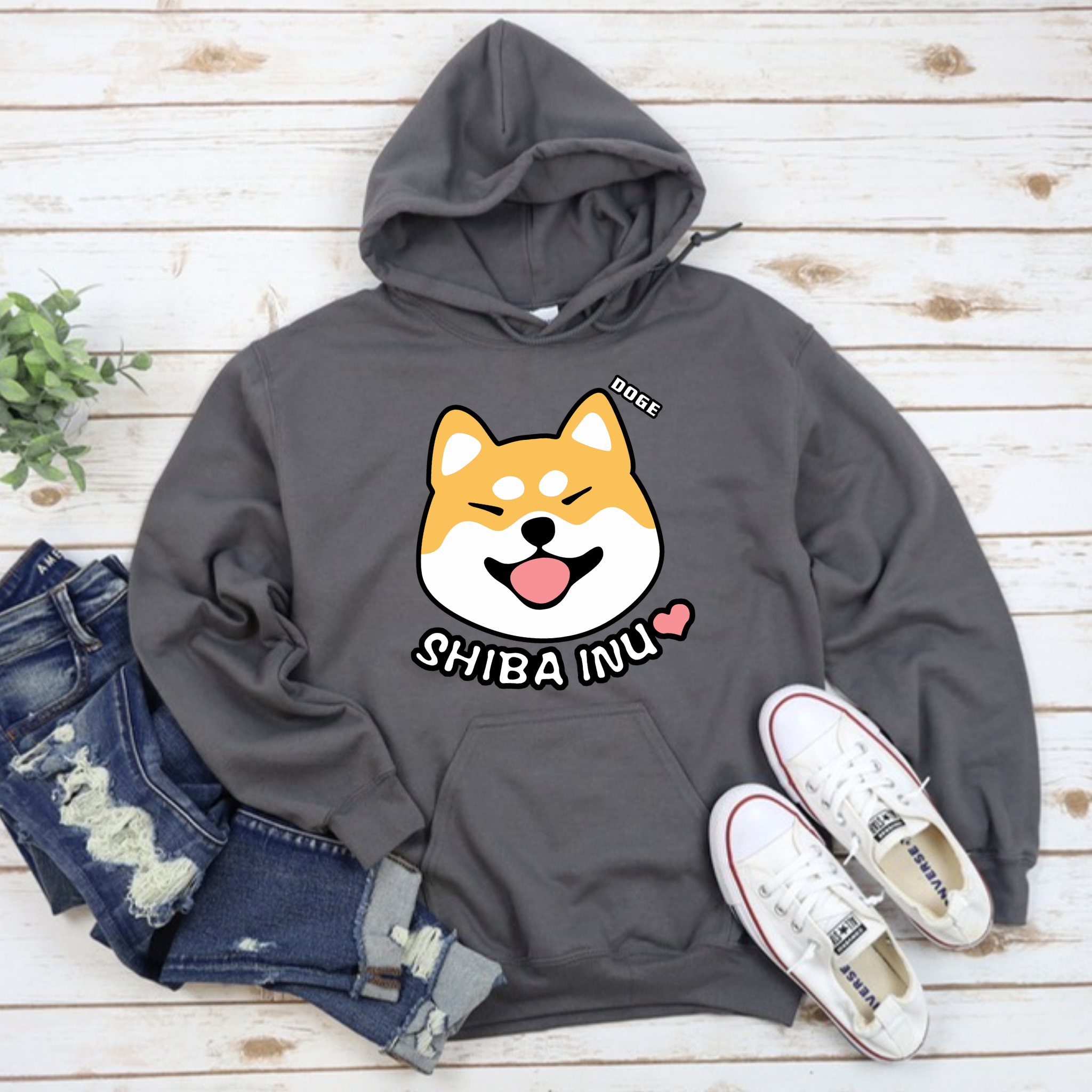 Doge Shiba Inu Face Hoodie