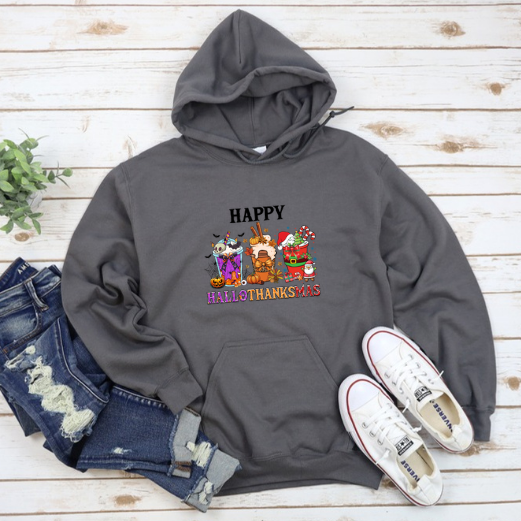 Happy HalloThanksMas Hoodie