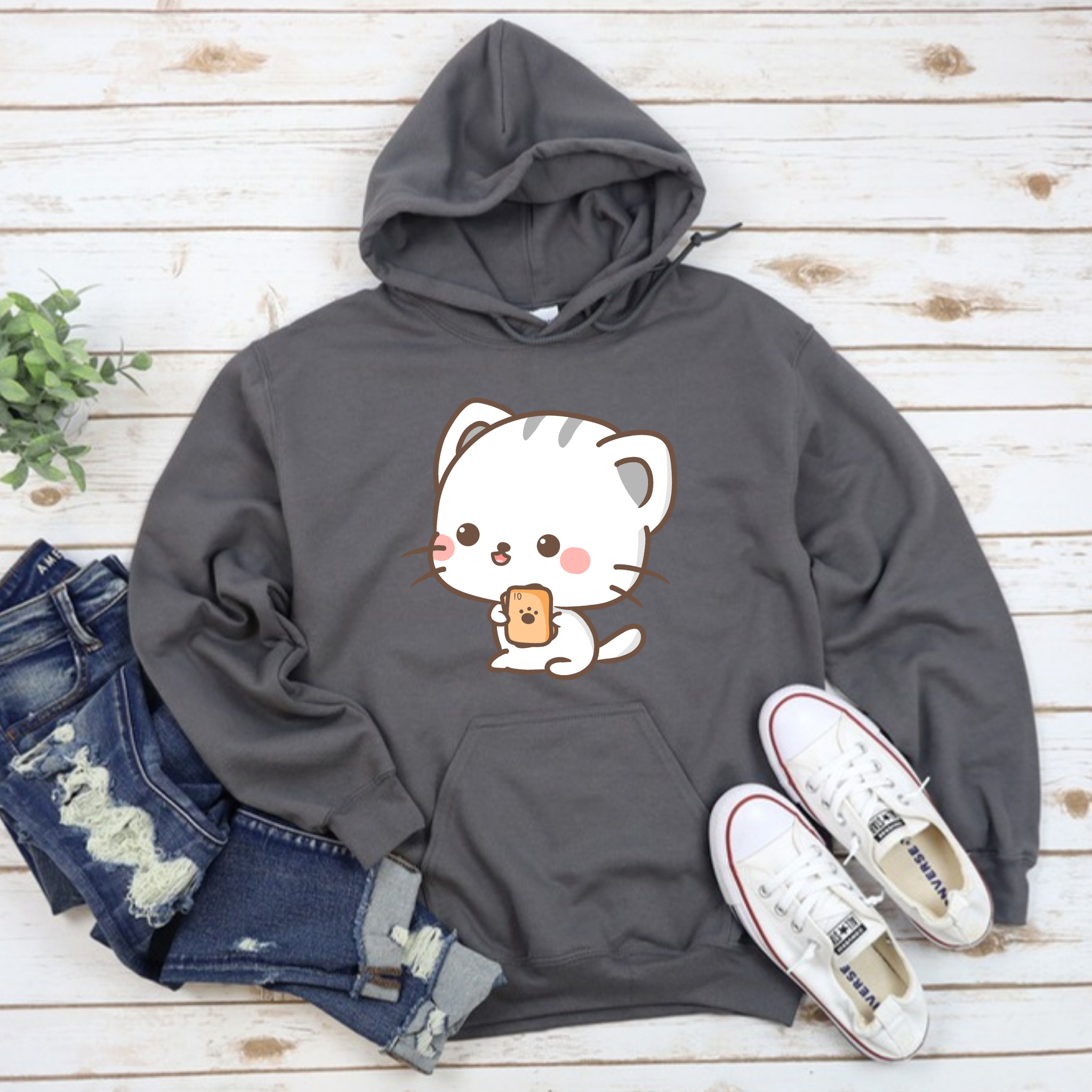 Cat Playing Cards Hoodie