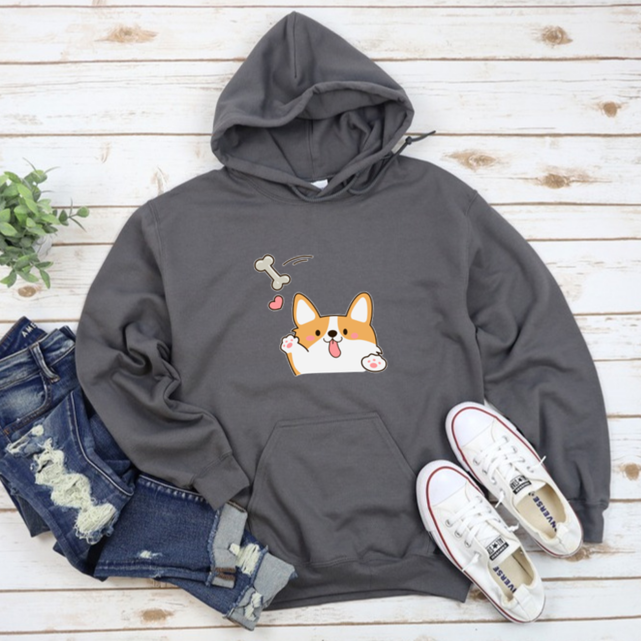 Dog Fetching Bone Hoodie