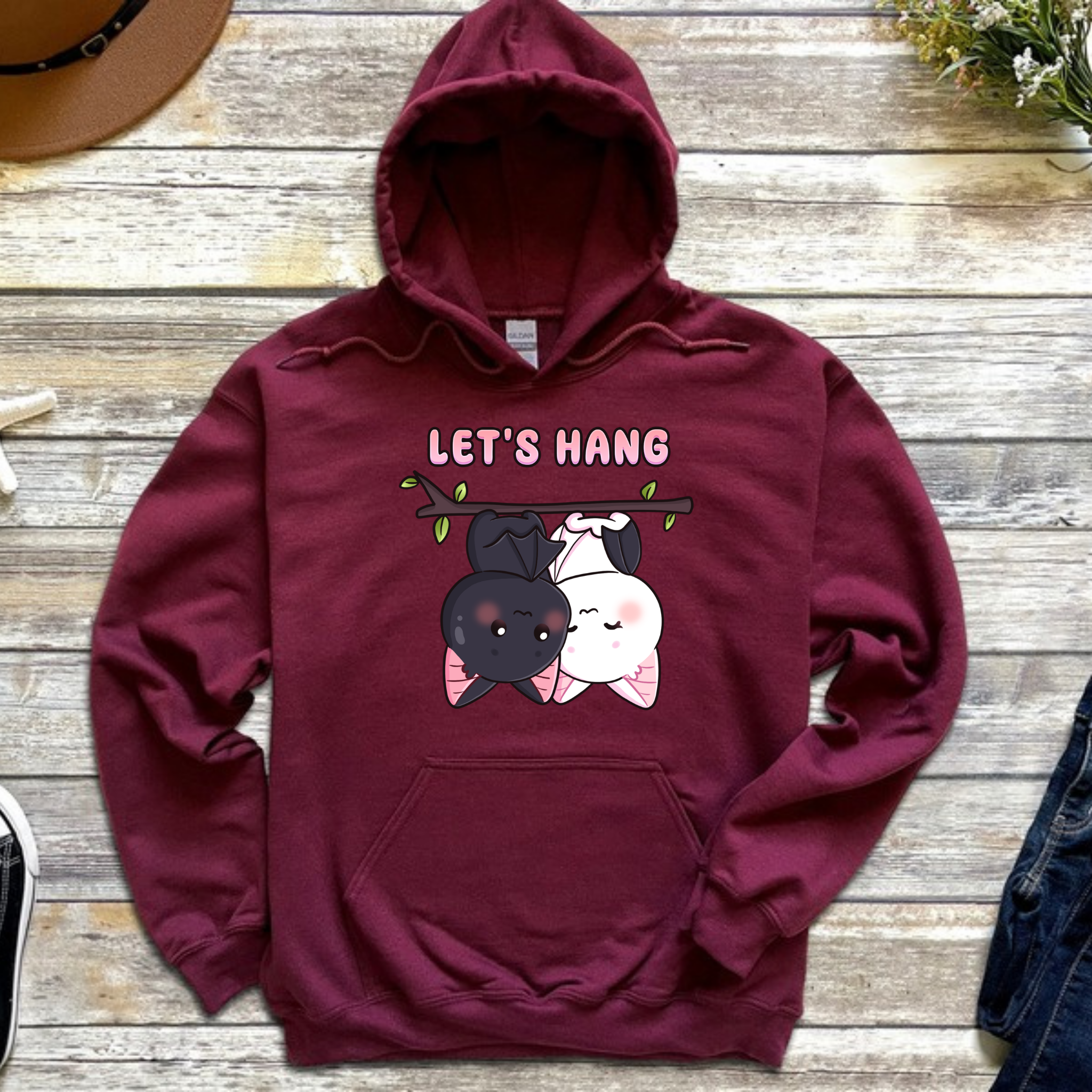Let's Hang Bat Couple Hoodie