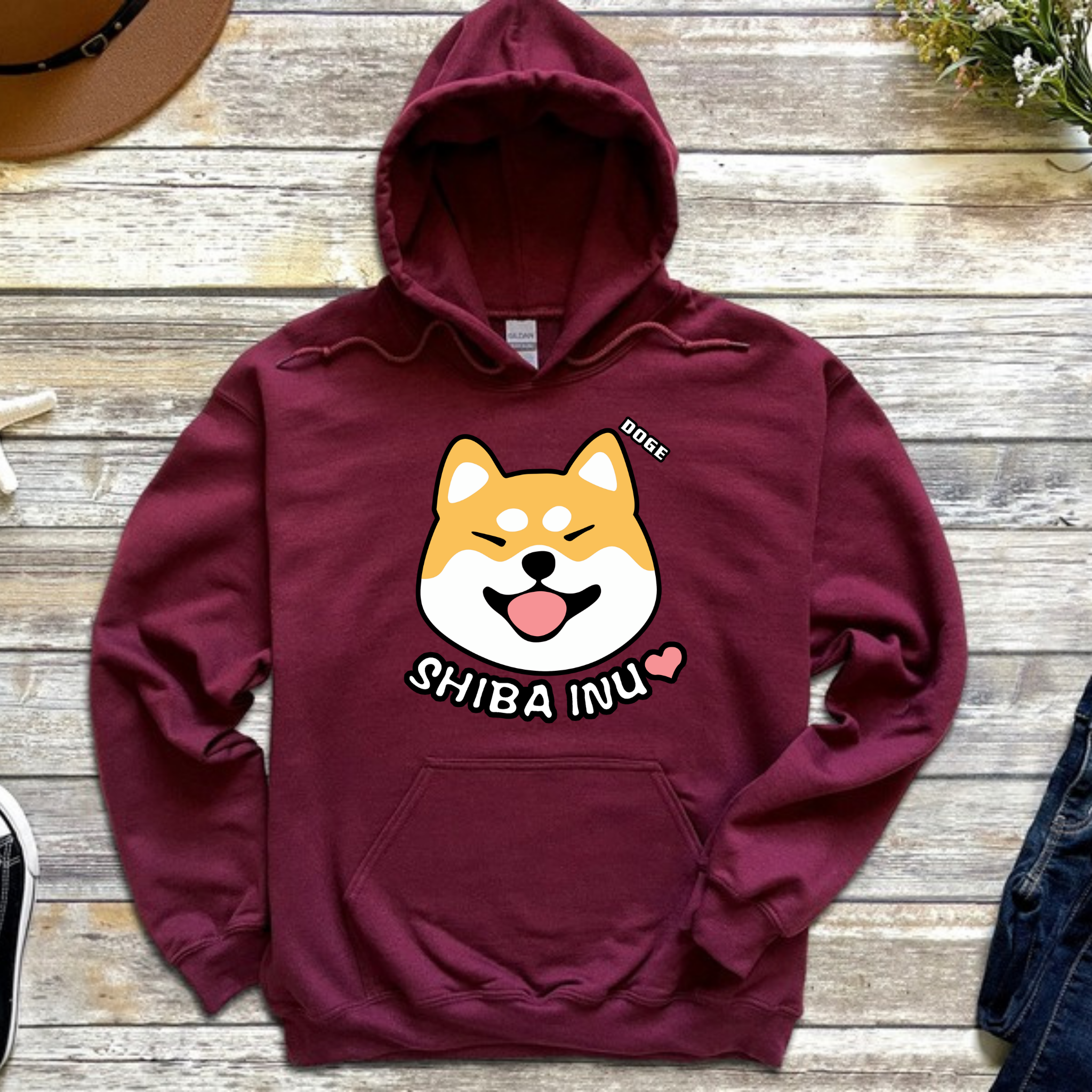 Doge Shiba Inu Face Hoodie