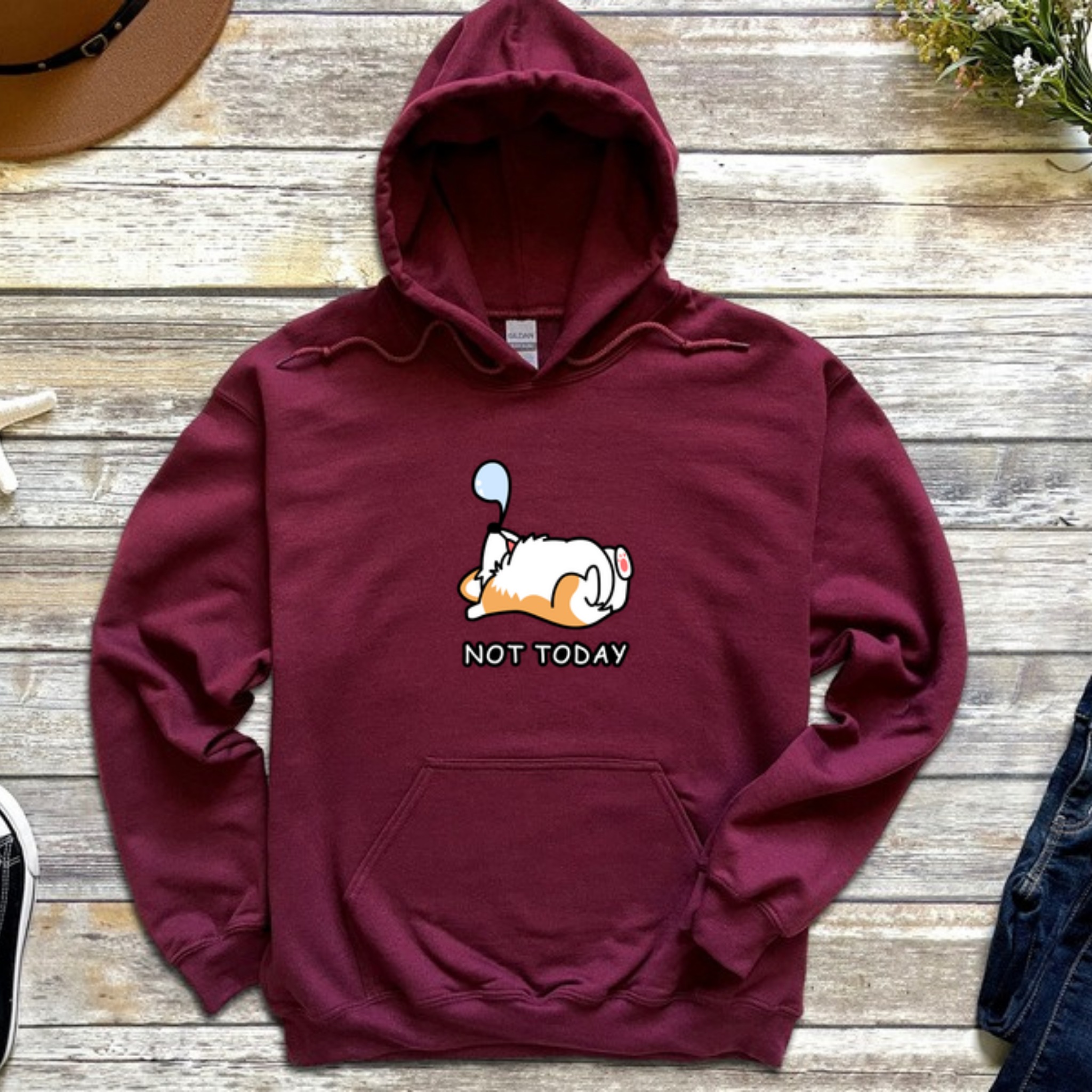 Not Today Sleeping Dog Hoodie