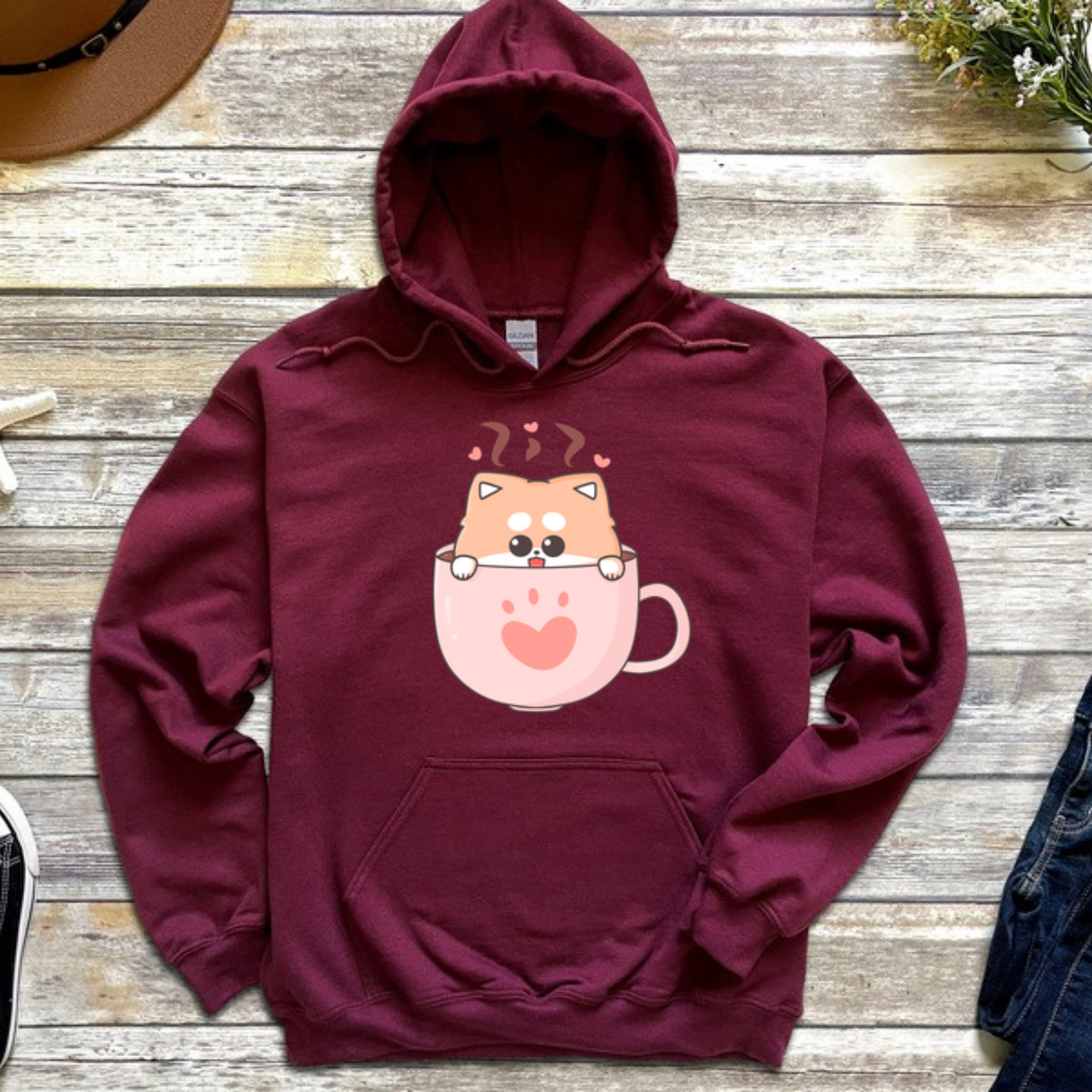 Puppy in a Teacup Hoodie