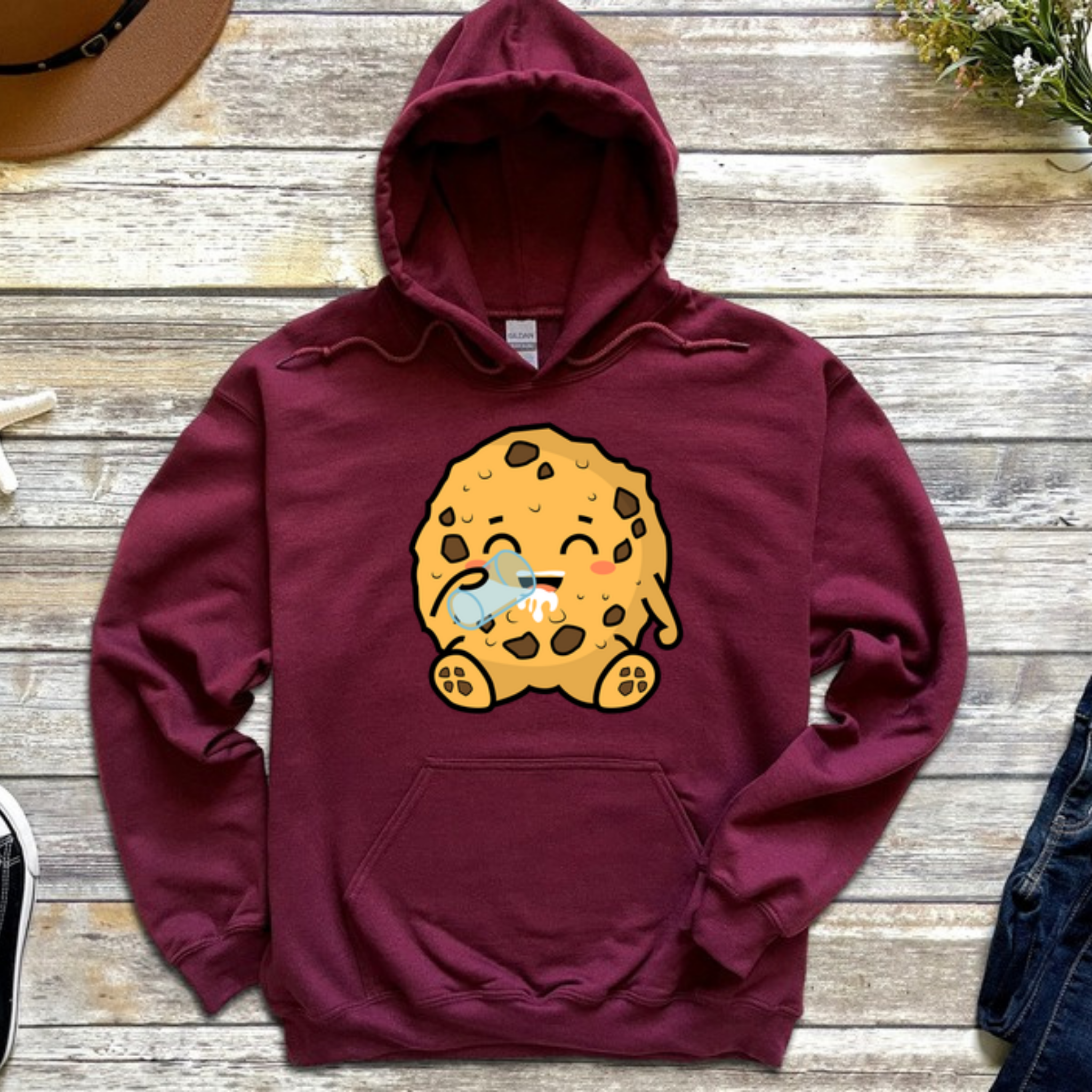 Cookie Drinking Milk Hoodie