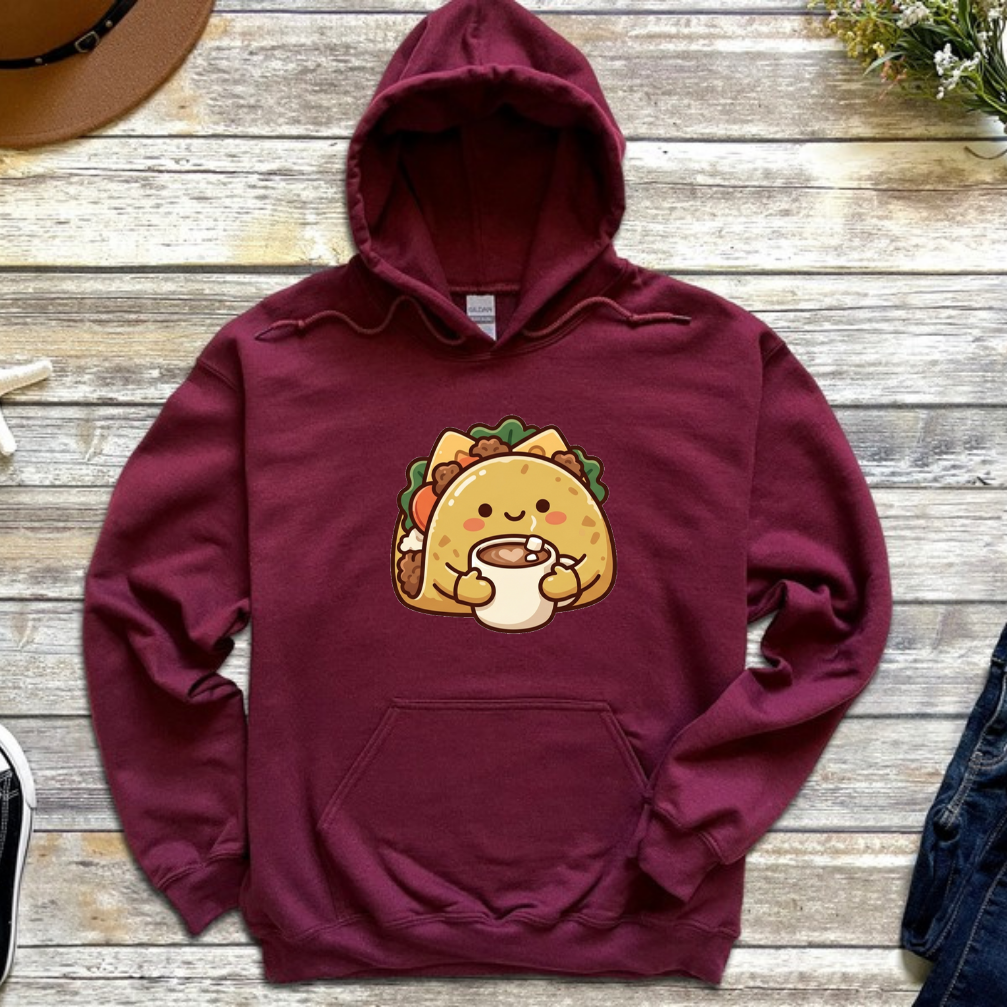 Cozy Taco Mascot Hoodie