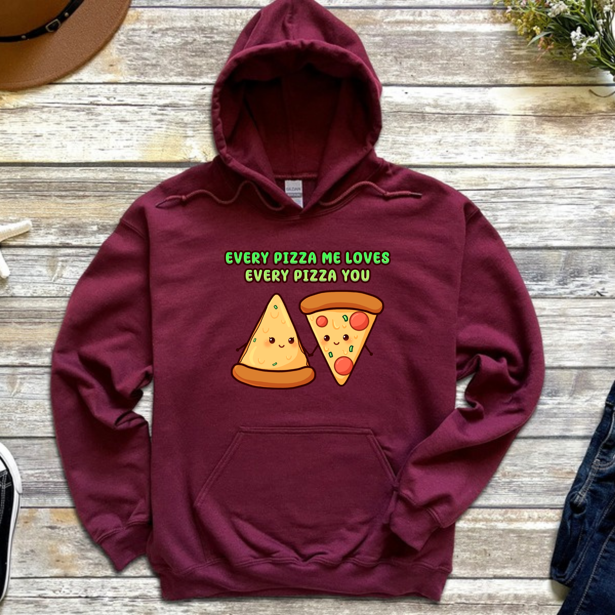Every Pizza Me Loves Every Pizza You Pizza Couple Hoodie