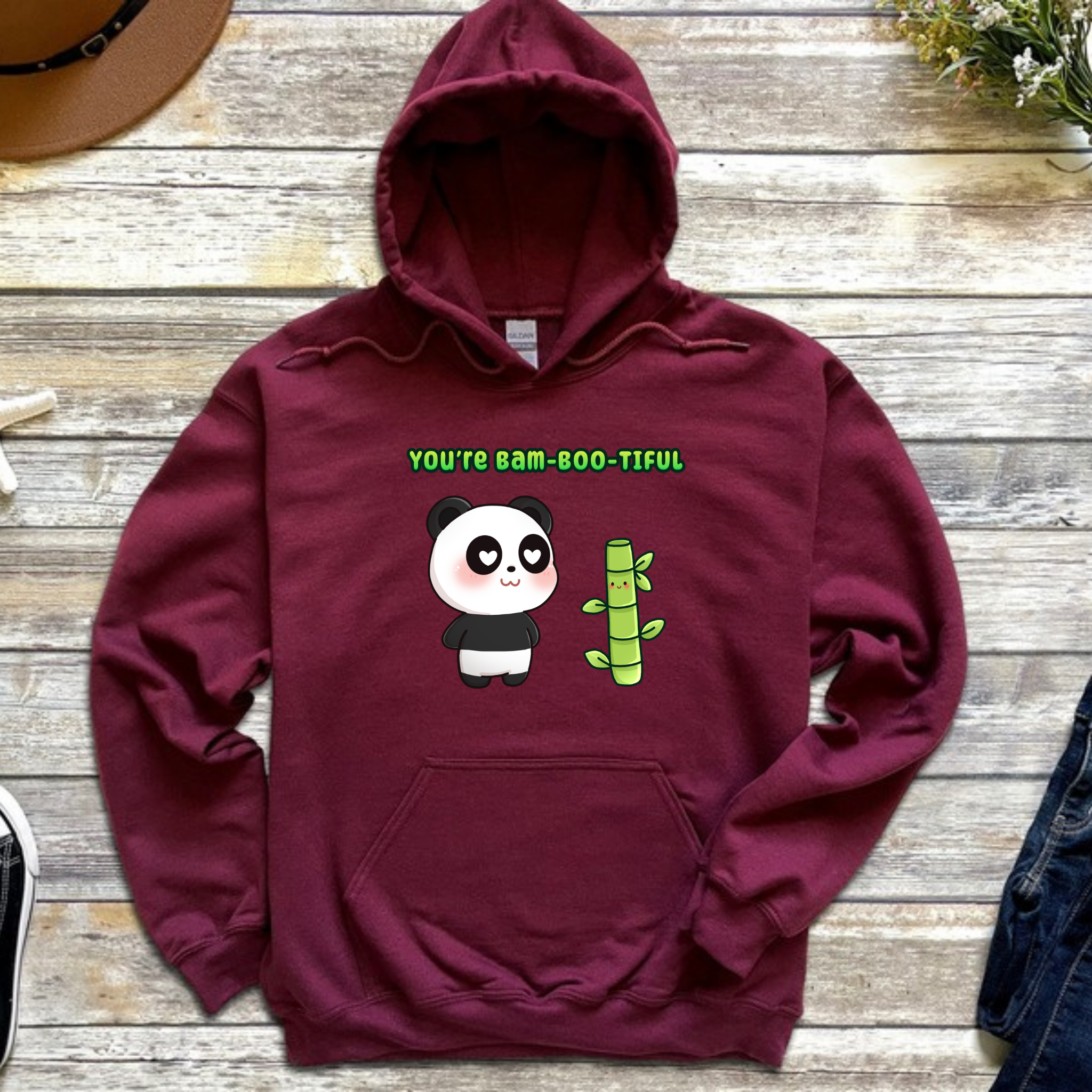 You're Bam-Boo-Tiful Panda and Bamboo Couple Hoodie