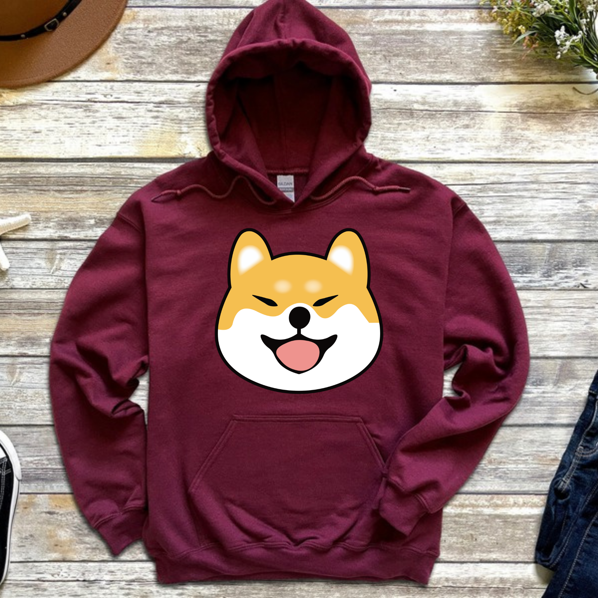 Shiba Inu Face Hoodie