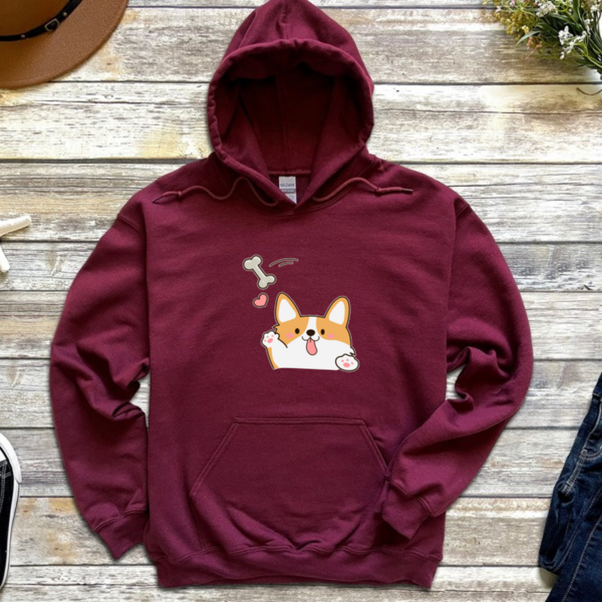 Dog Fetching Bone Hoodie
