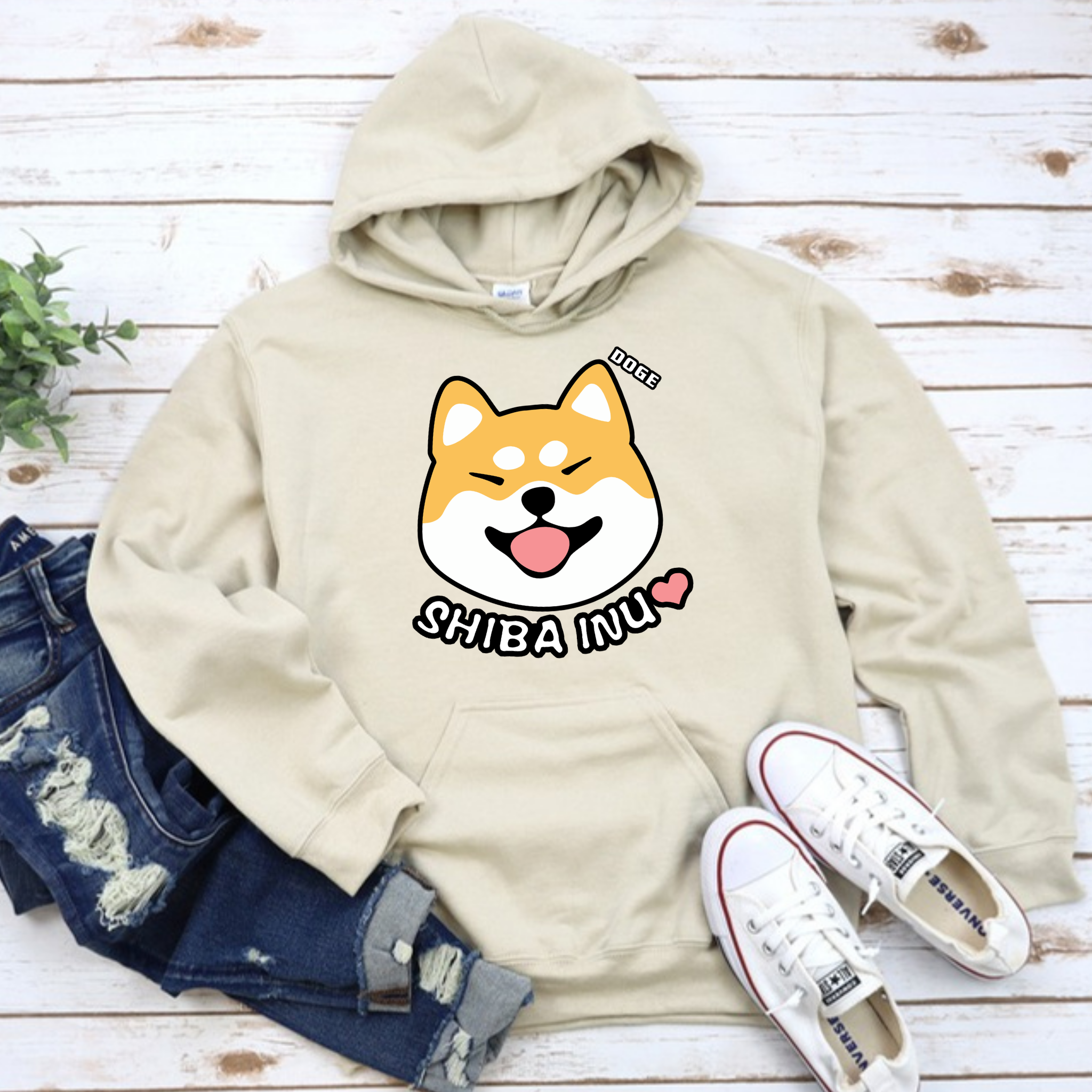 Doge Shiba Inu Face Hoodie