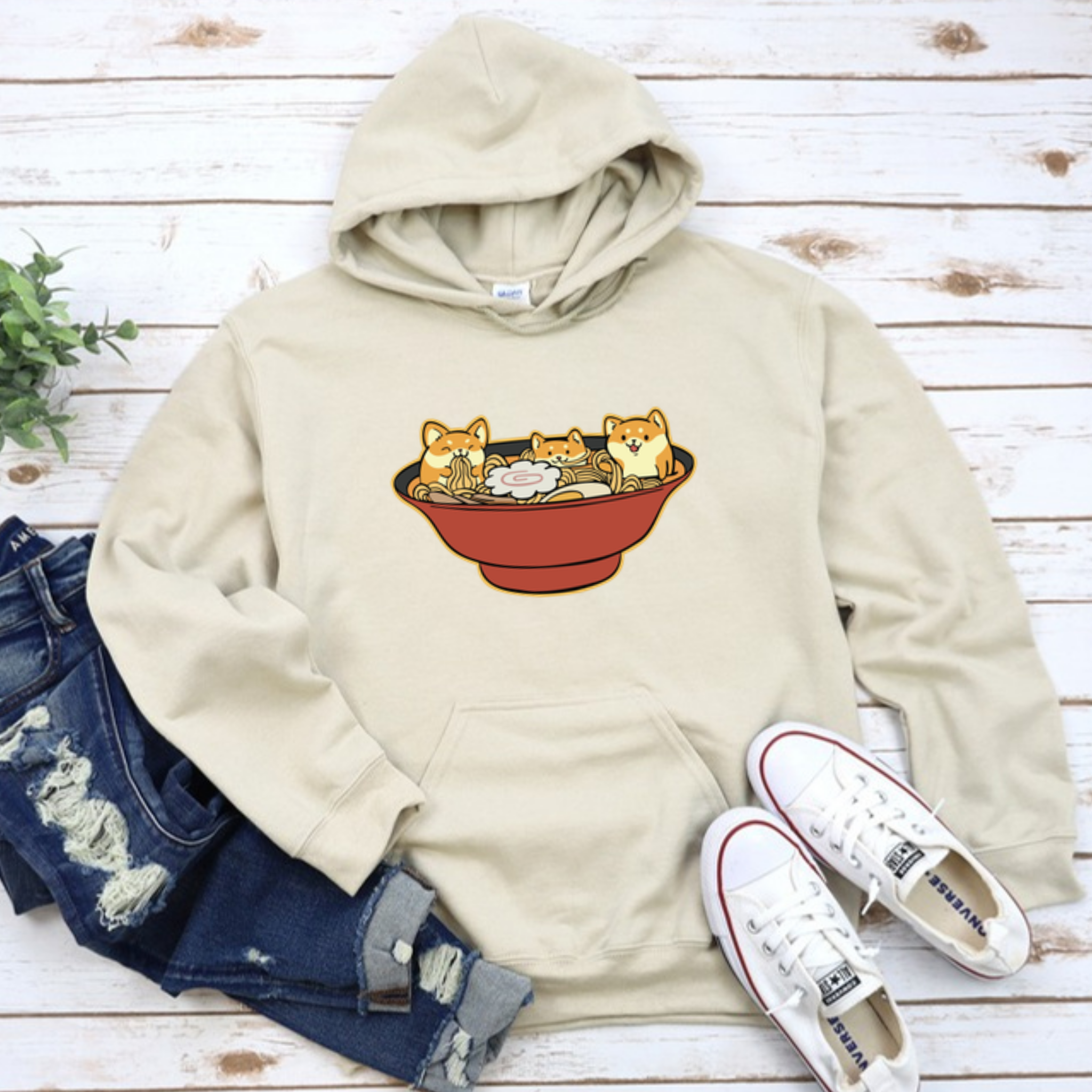 Shiba Inu Ramen Bowl Hoodie