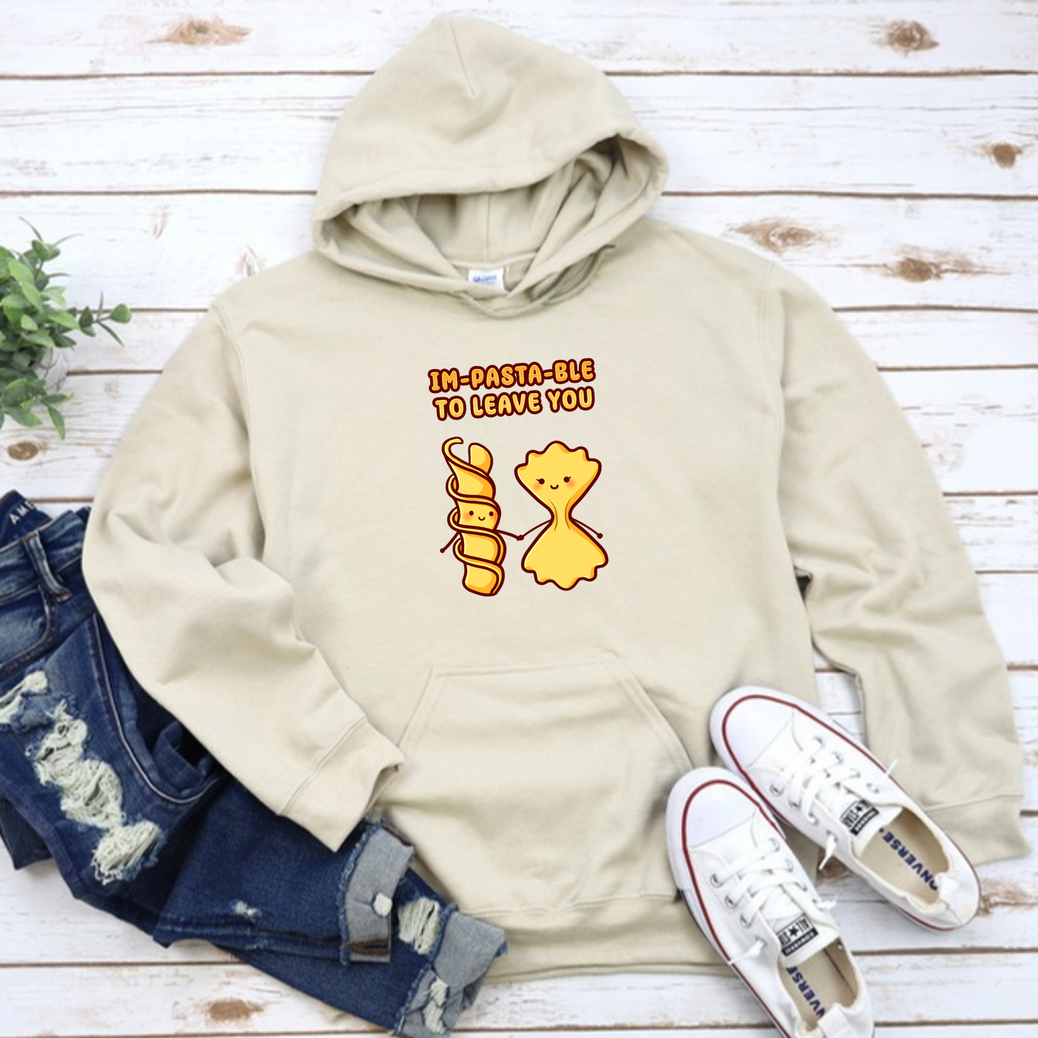 Im-Pasta-Ble to to Leave You Pasta Couple Hoodie