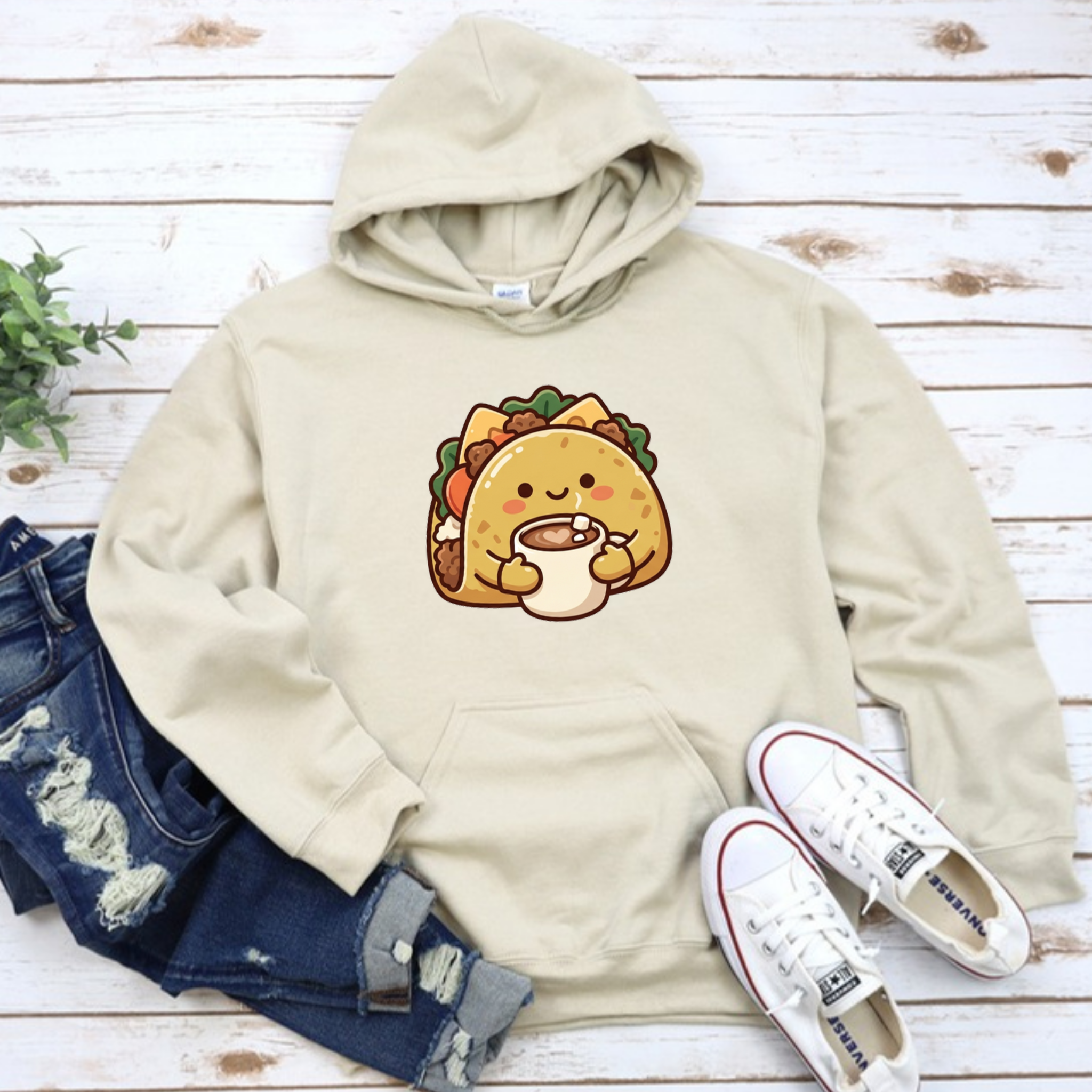 Cozy Taco Mascot Hoodie