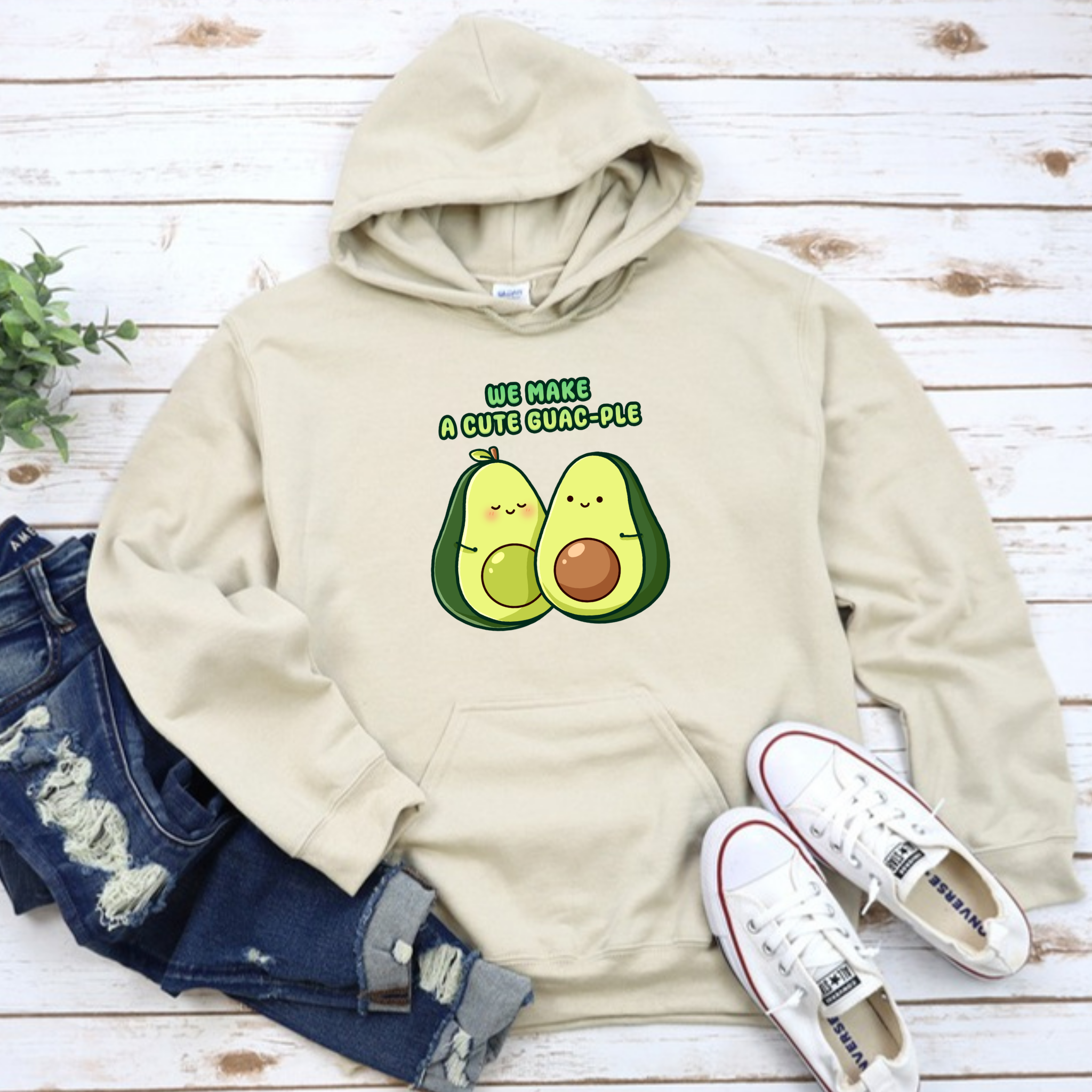 We Make a Cute Guac-ple Avocado Couple Hoodie