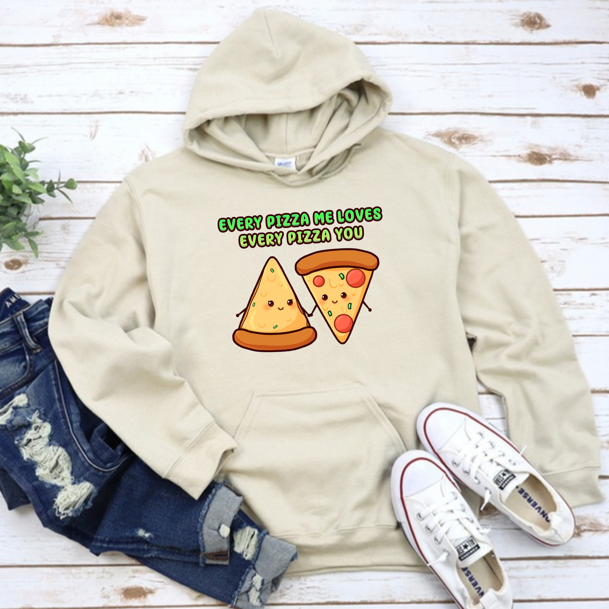 Every Pizza Me Loves Every Pizza You Pizza Couple Hoodie