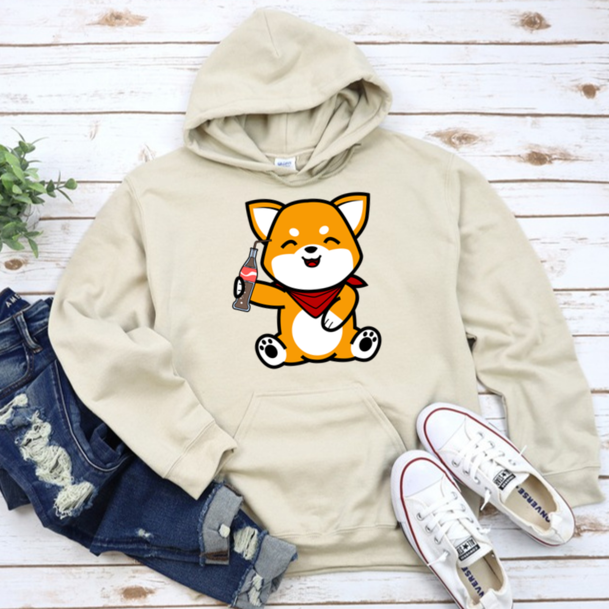 Dog Drinking Cola Hoodie
