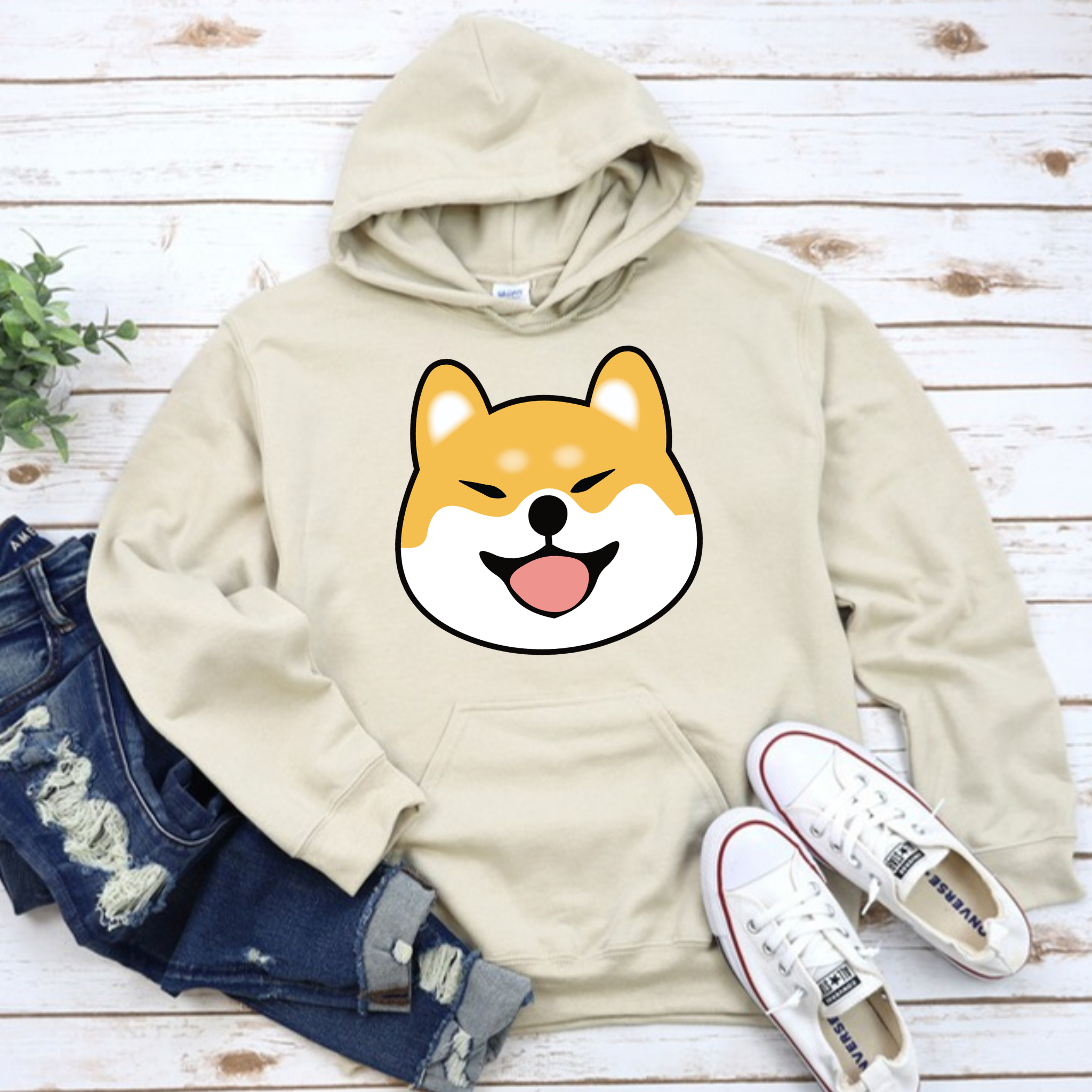 Shiba Inu Face Hoodie