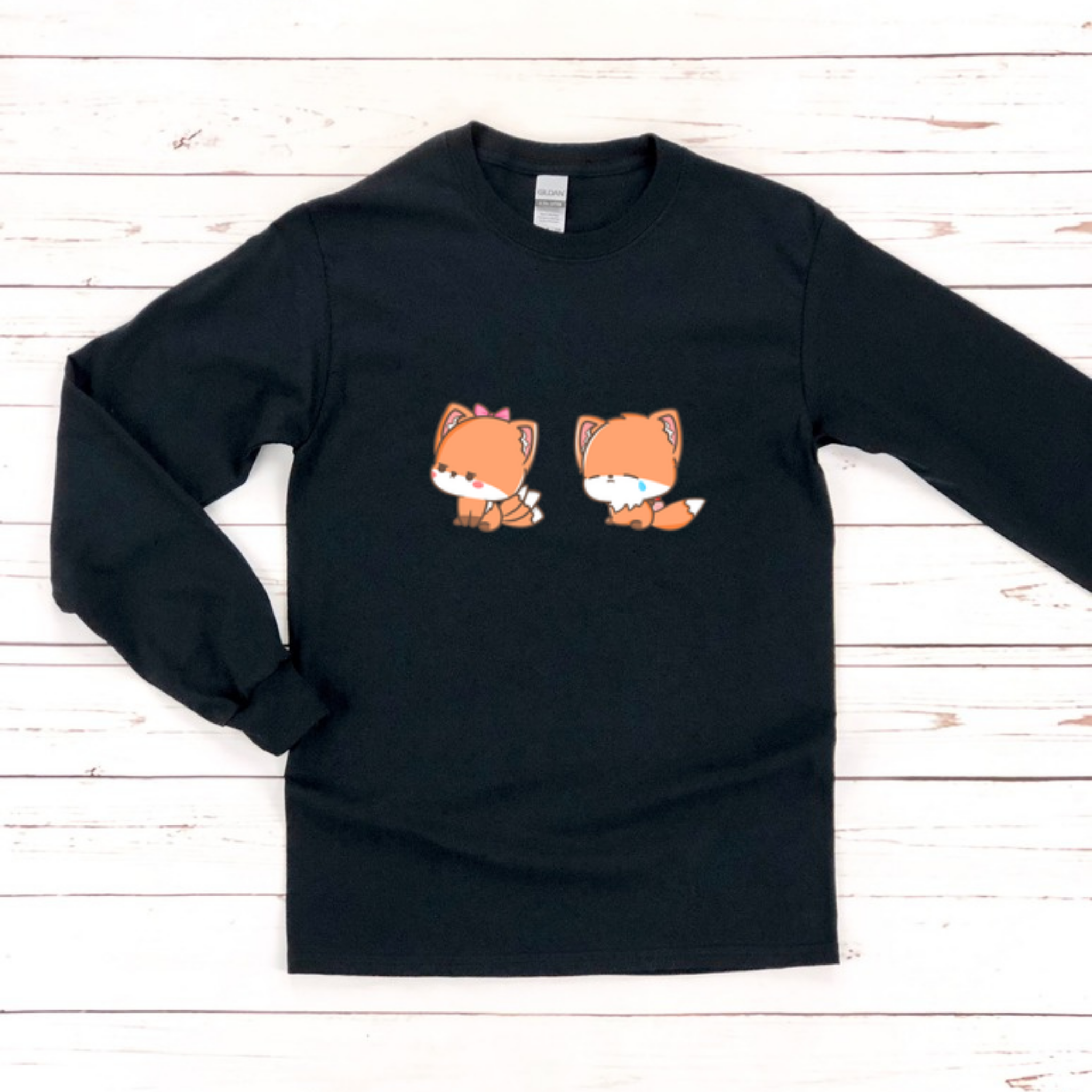 Upset Fox Couple Long Sleeve Shirt