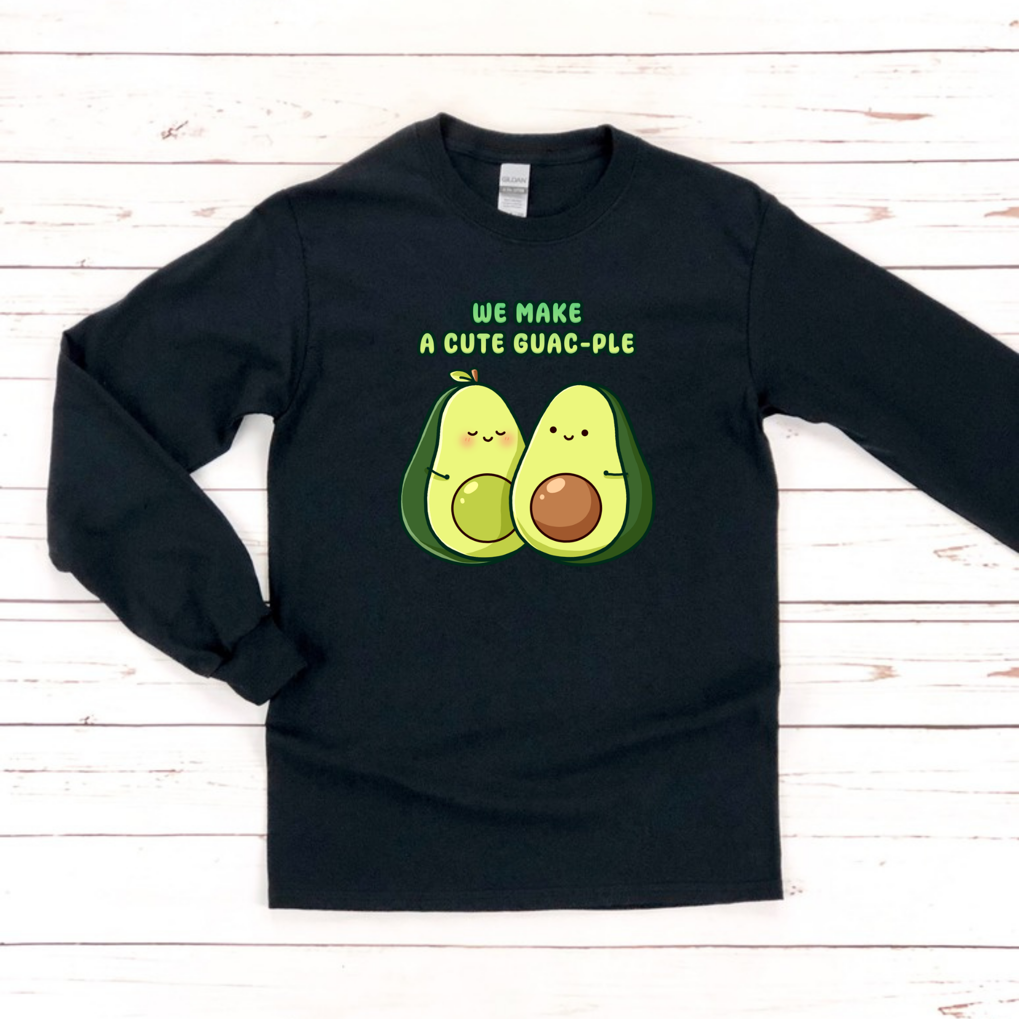 We Make a Cute Guac-ple Avocado Couple Long Sleeve Shirt