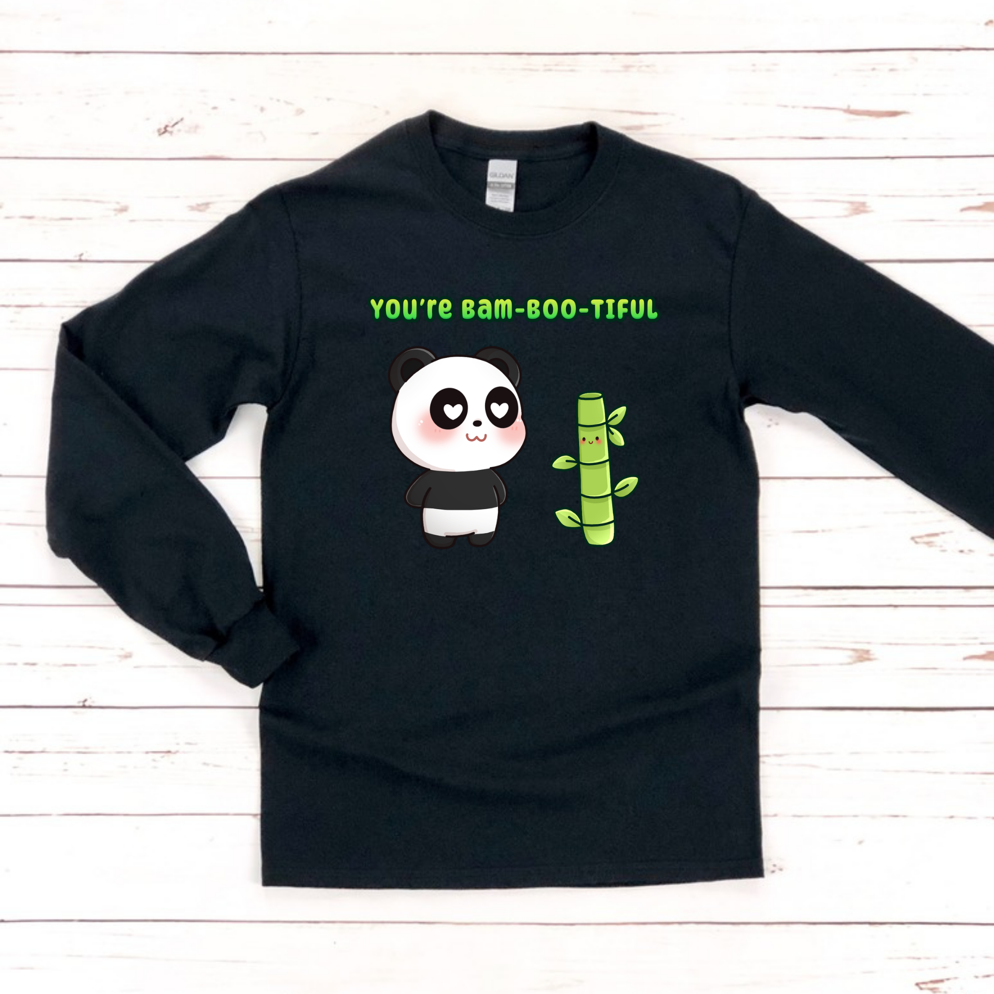 You're Bam-Boo-Tiful Panda and Bamboo Couple Long Sleeve Shirt