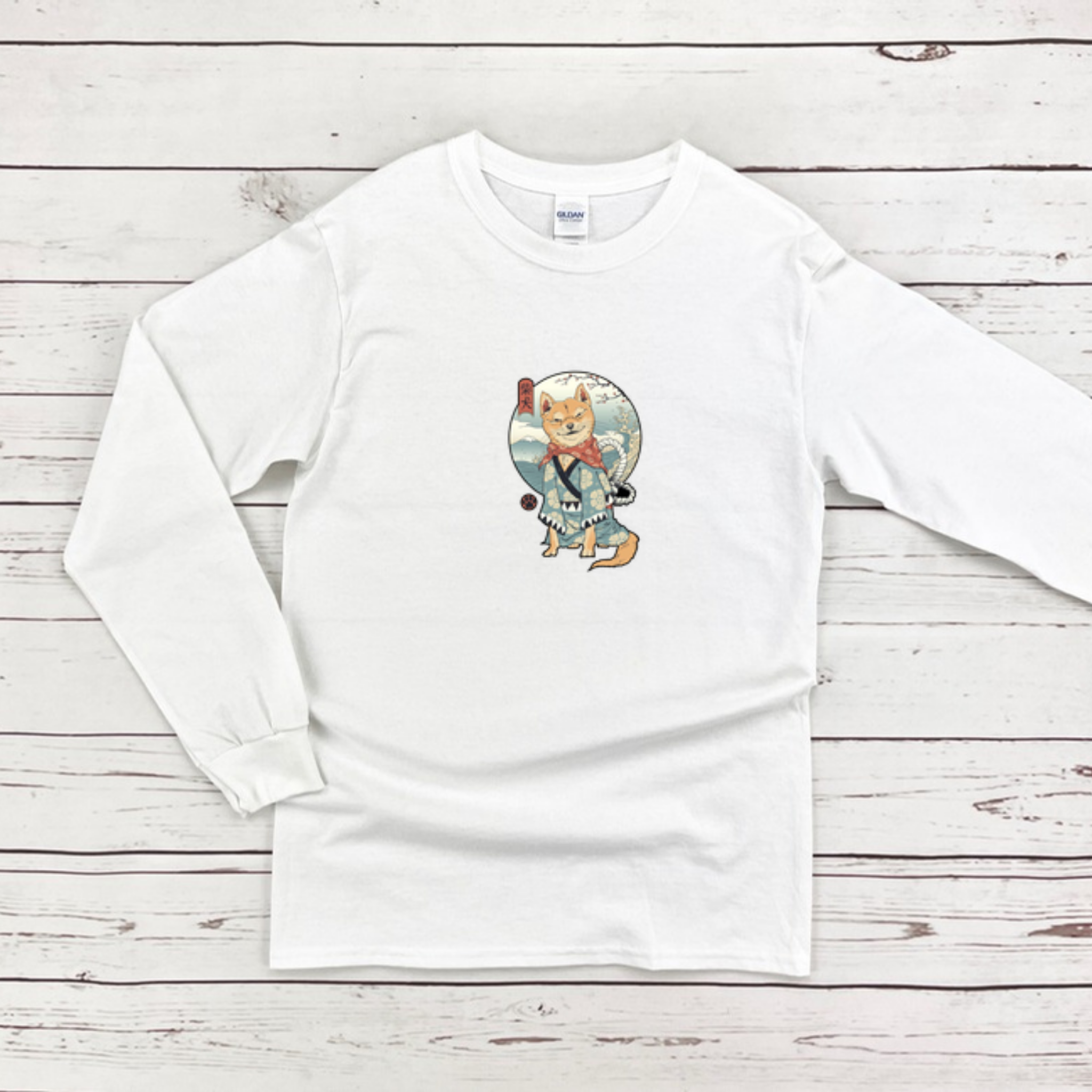 Japanese Samurai Shiba Inu Long Sleeve Shirt