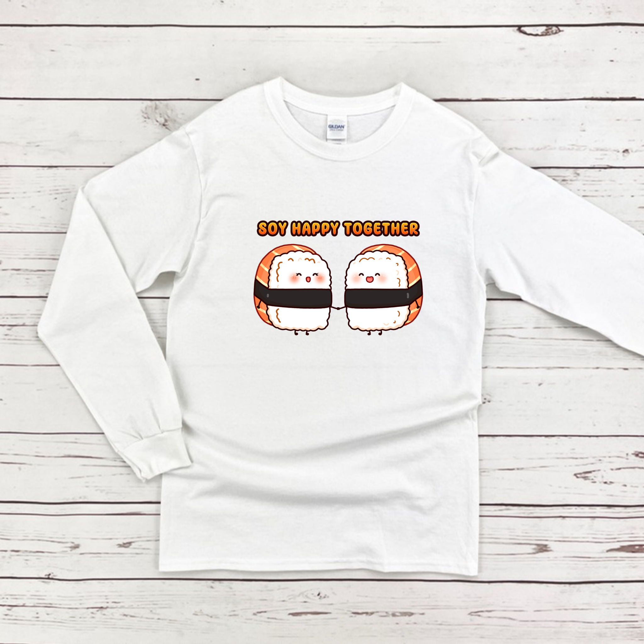 Soy Happy Together Sushi Couple Long Sleeve Shirt