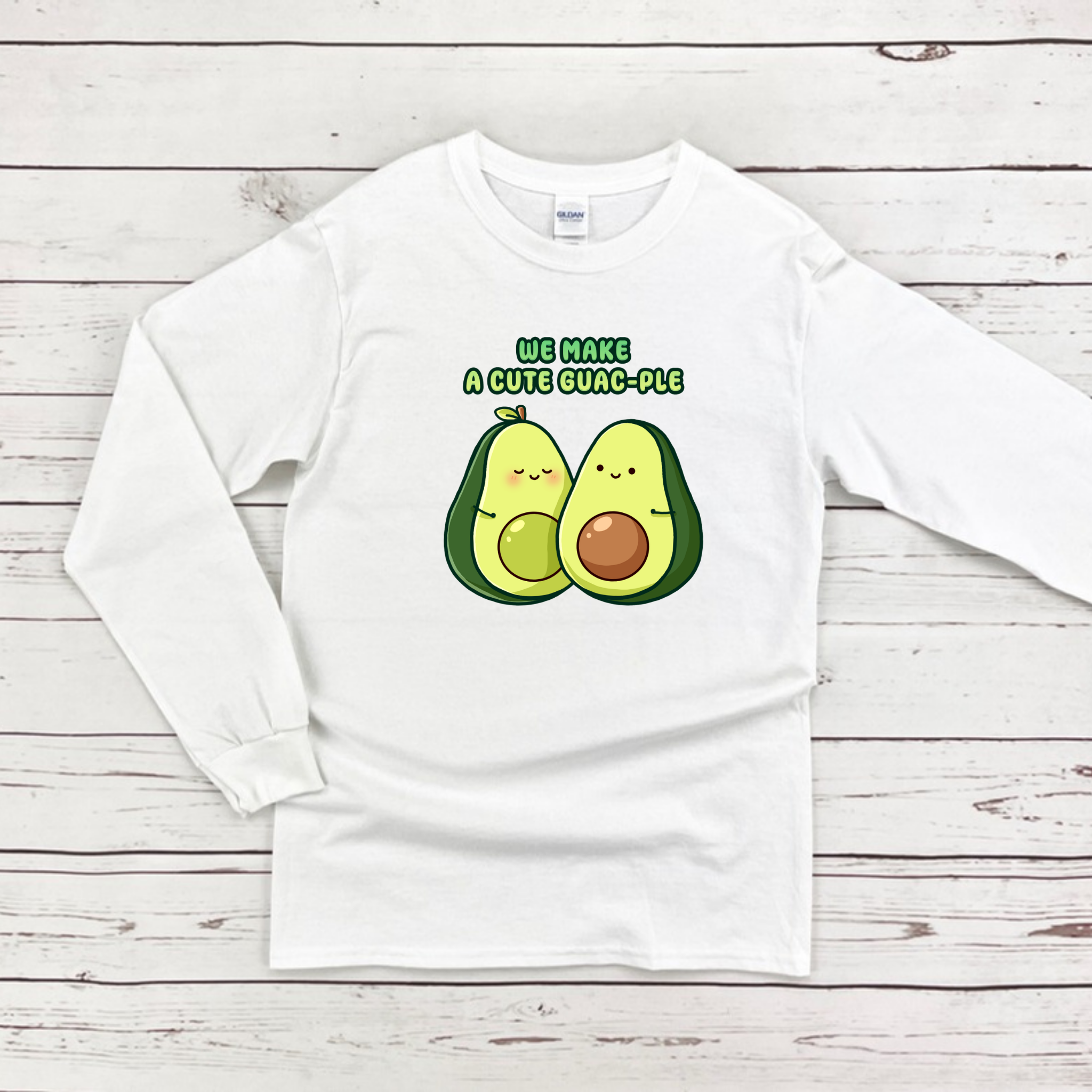 We Make a Cute Guac-ple Avocado Couple Long Sleeve Shirt