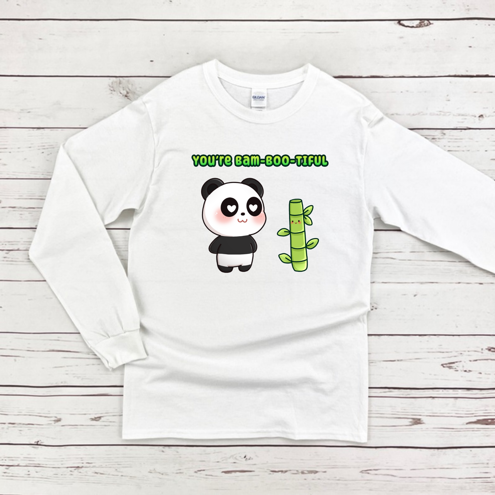 You're Bam-Boo-Tiful Panda and Bamboo Couple Long Sleeve Shirt