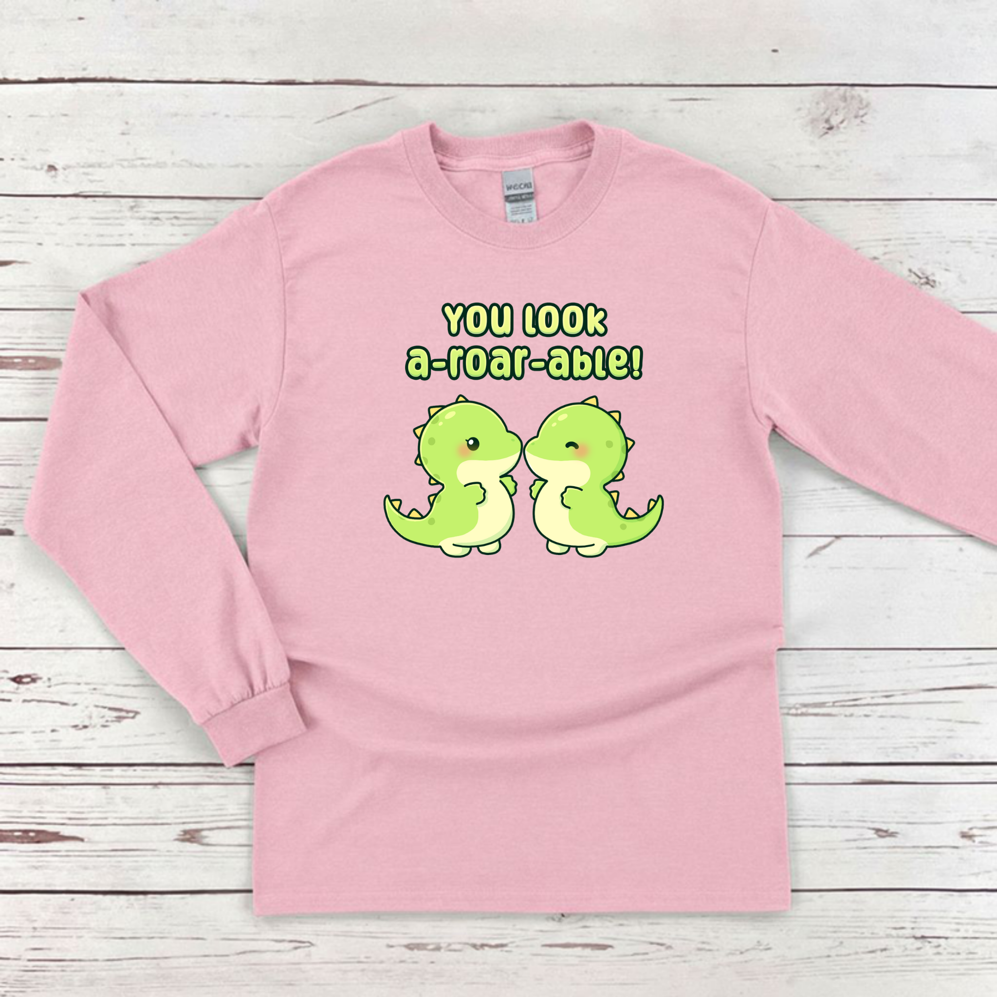 You Look A-Roar-Able! Dinosaur Couple Long Sleeve Shirt