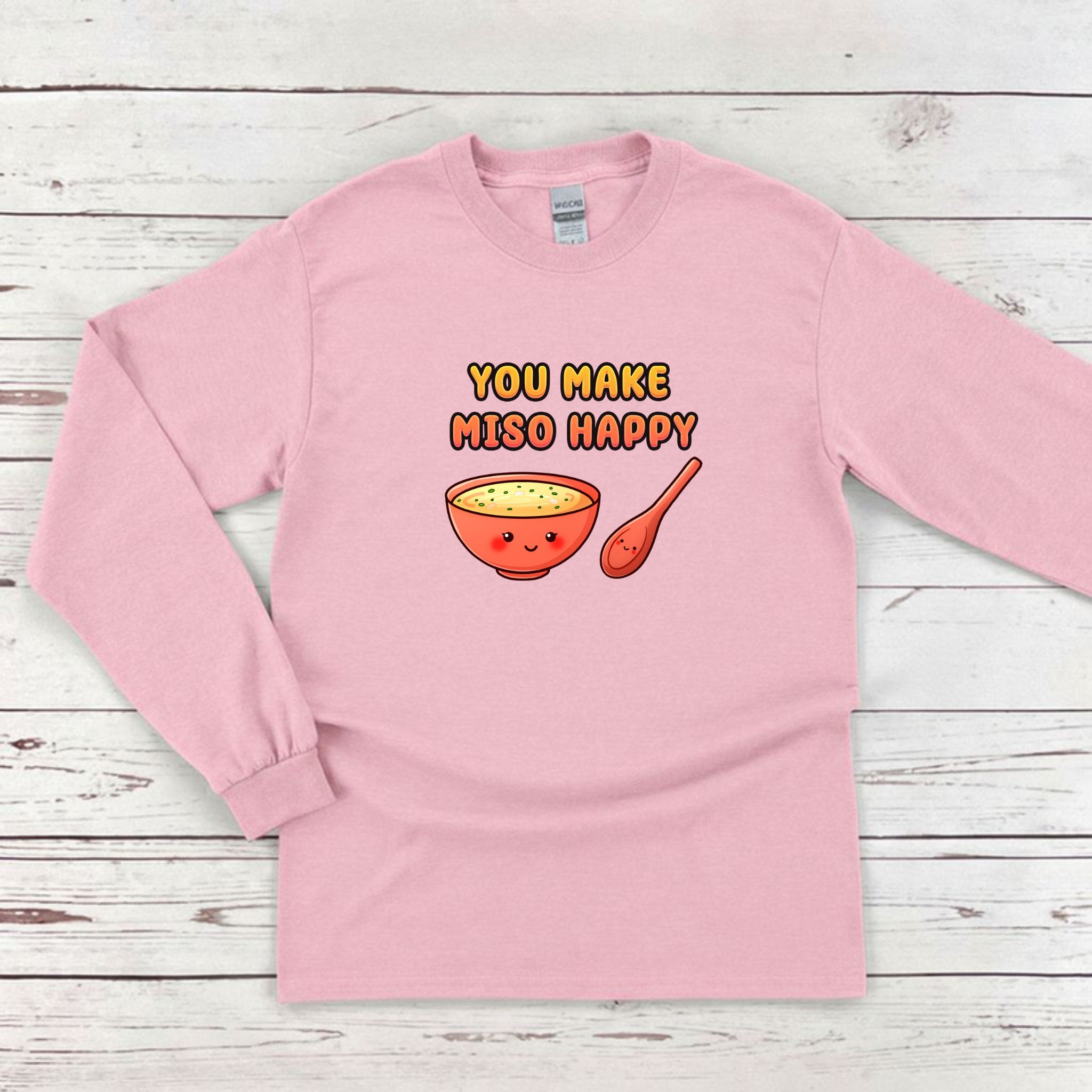You Make Miso Happy Miso Soup and Spoon Couple Long Sleeve Shirt