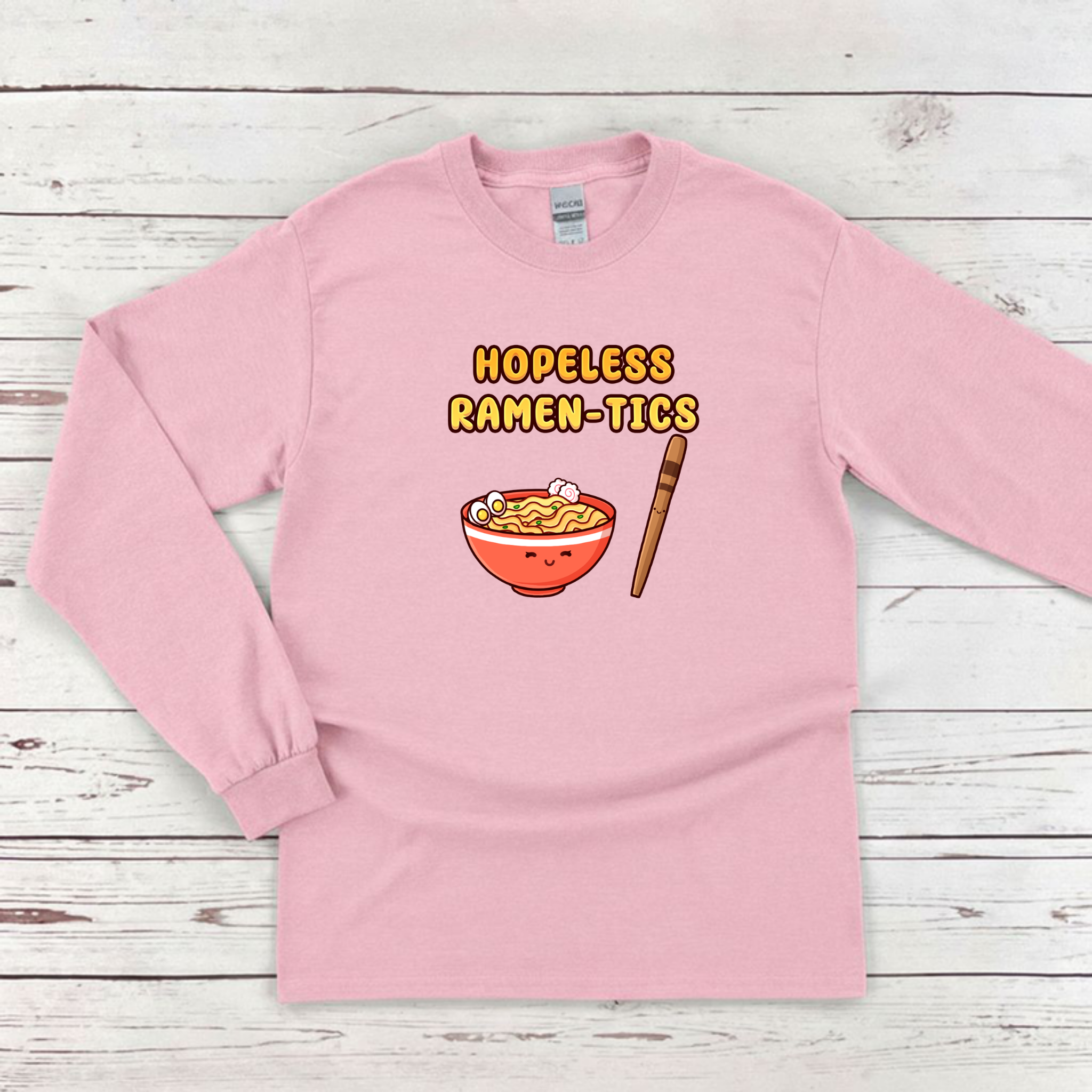 Hopeless Ramen-tics Ramen and Chopstick Couple Long Sleeve Shirt