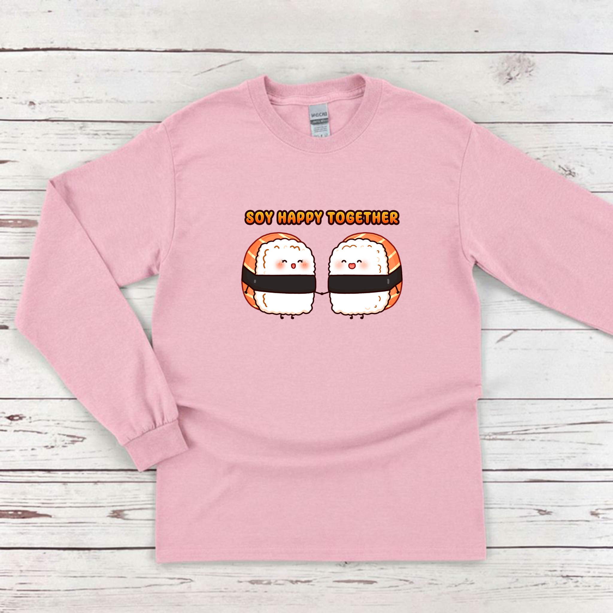 Soy Happy Together Sushi Couple Long Sleeve Shirt