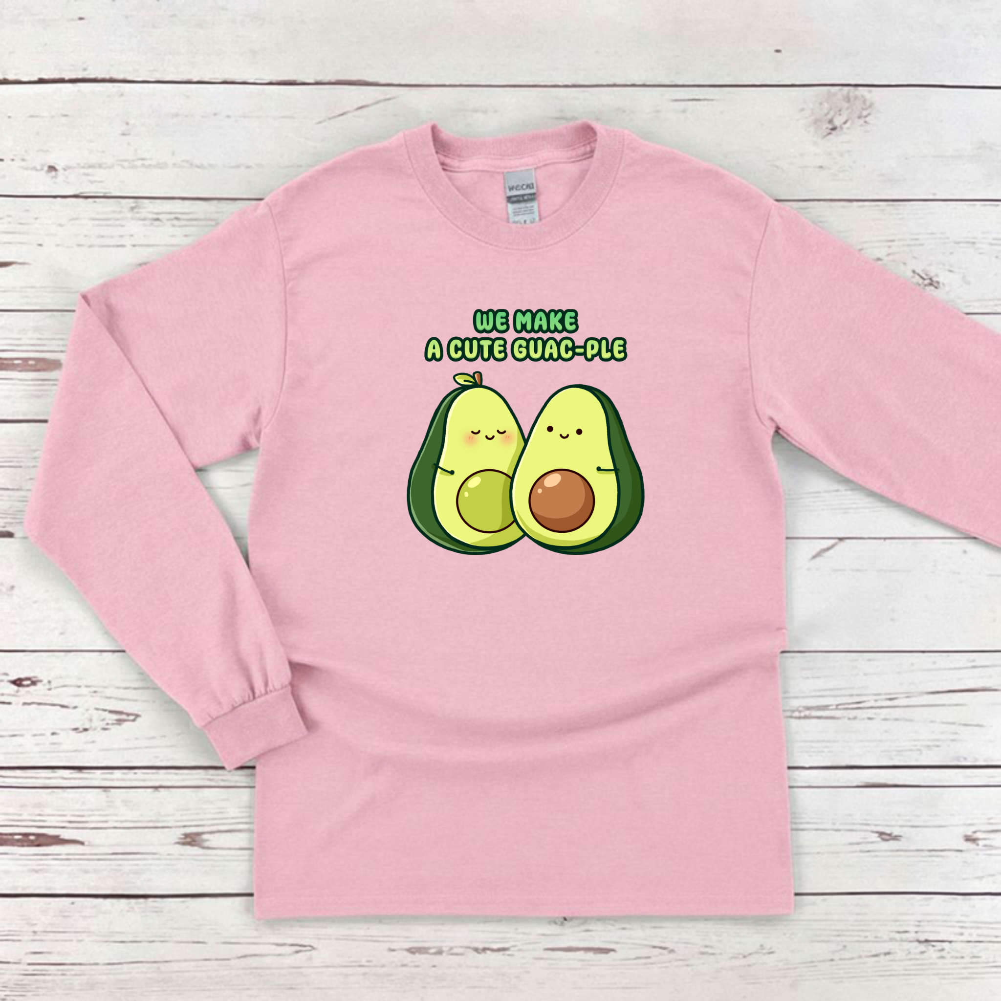 We Make a Cute Guac-ple Avocado Couple Long Sleeve Shirt