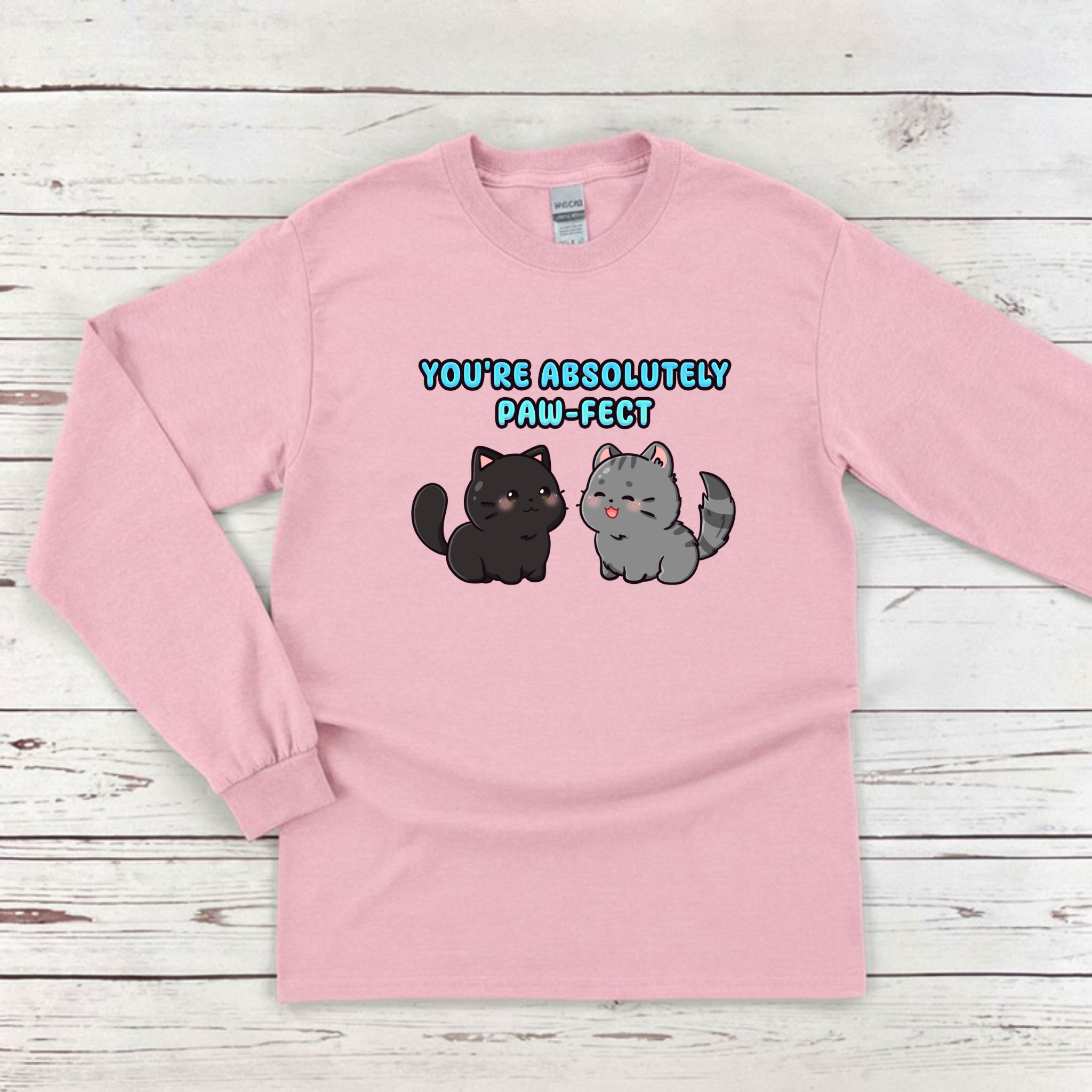 You're Absolutely Paw-Fect Cat Couple Long Sleeve Shirt
