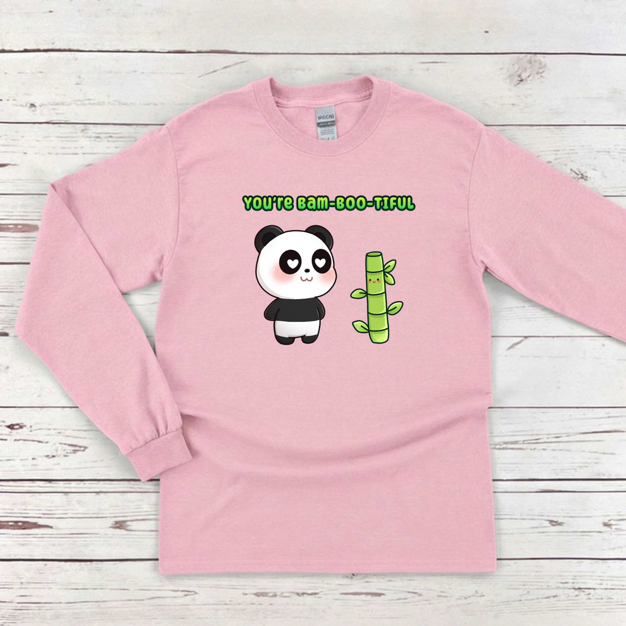 You're Bam-Boo-Tiful Panda and Bamboo Couple Long Sleeve Shirt