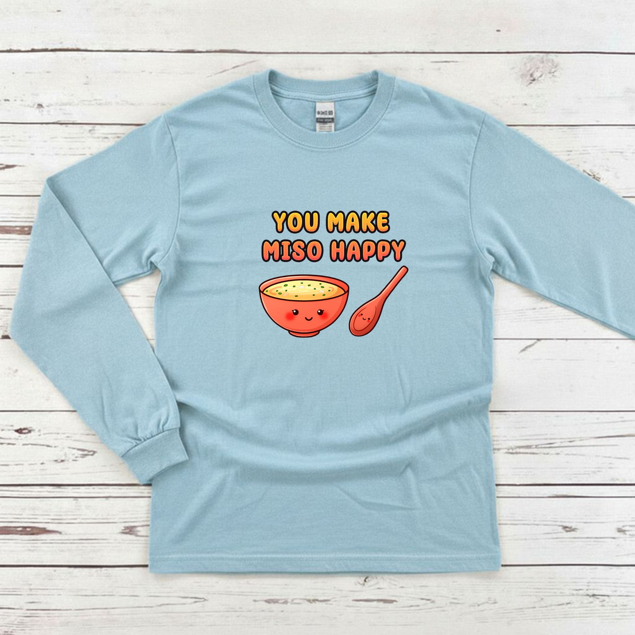 You Make Miso Happy Miso Soup and Spoon Couple Long Sleeve Shirt