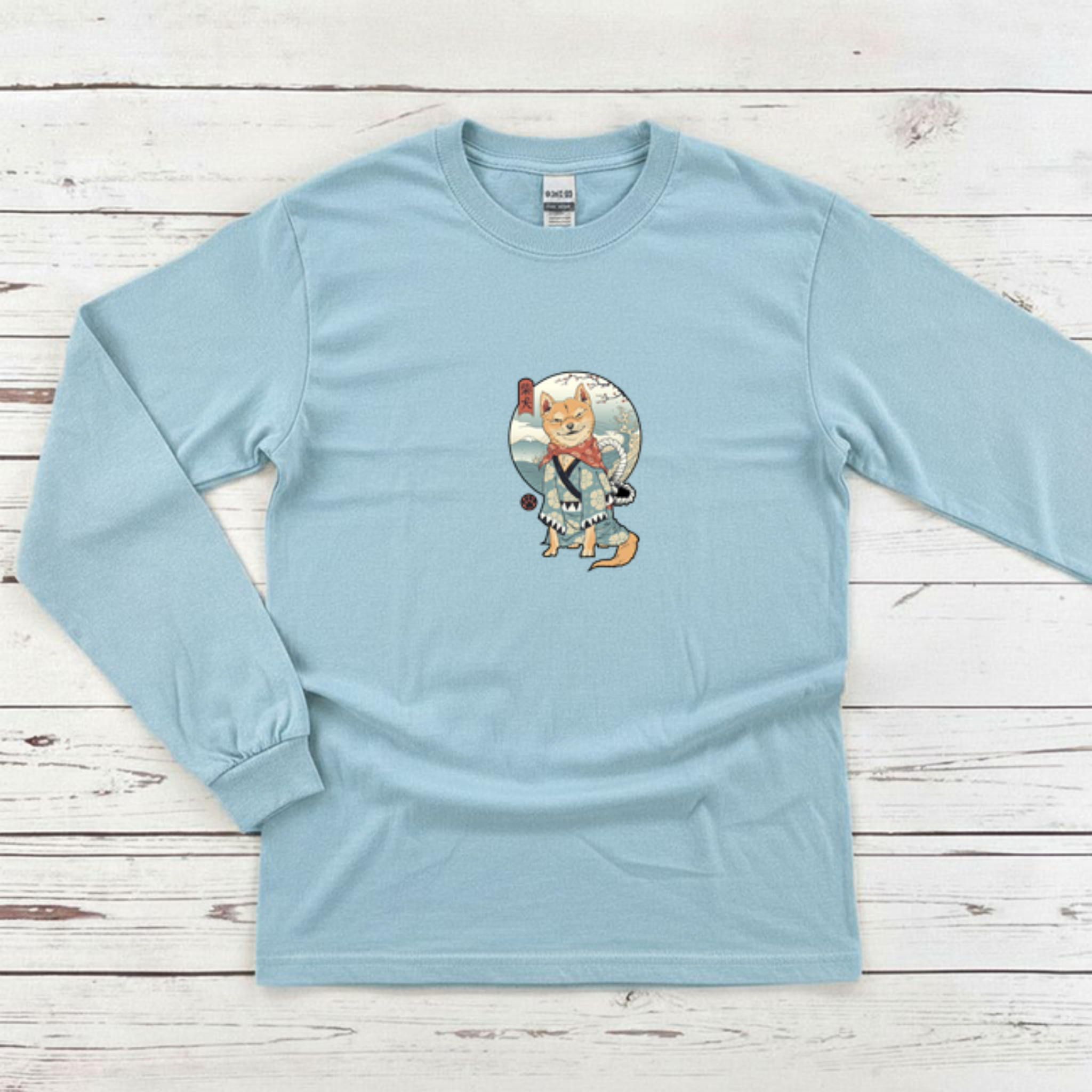 Japanese Samurai Shiba Inu Long Sleeve Shirt