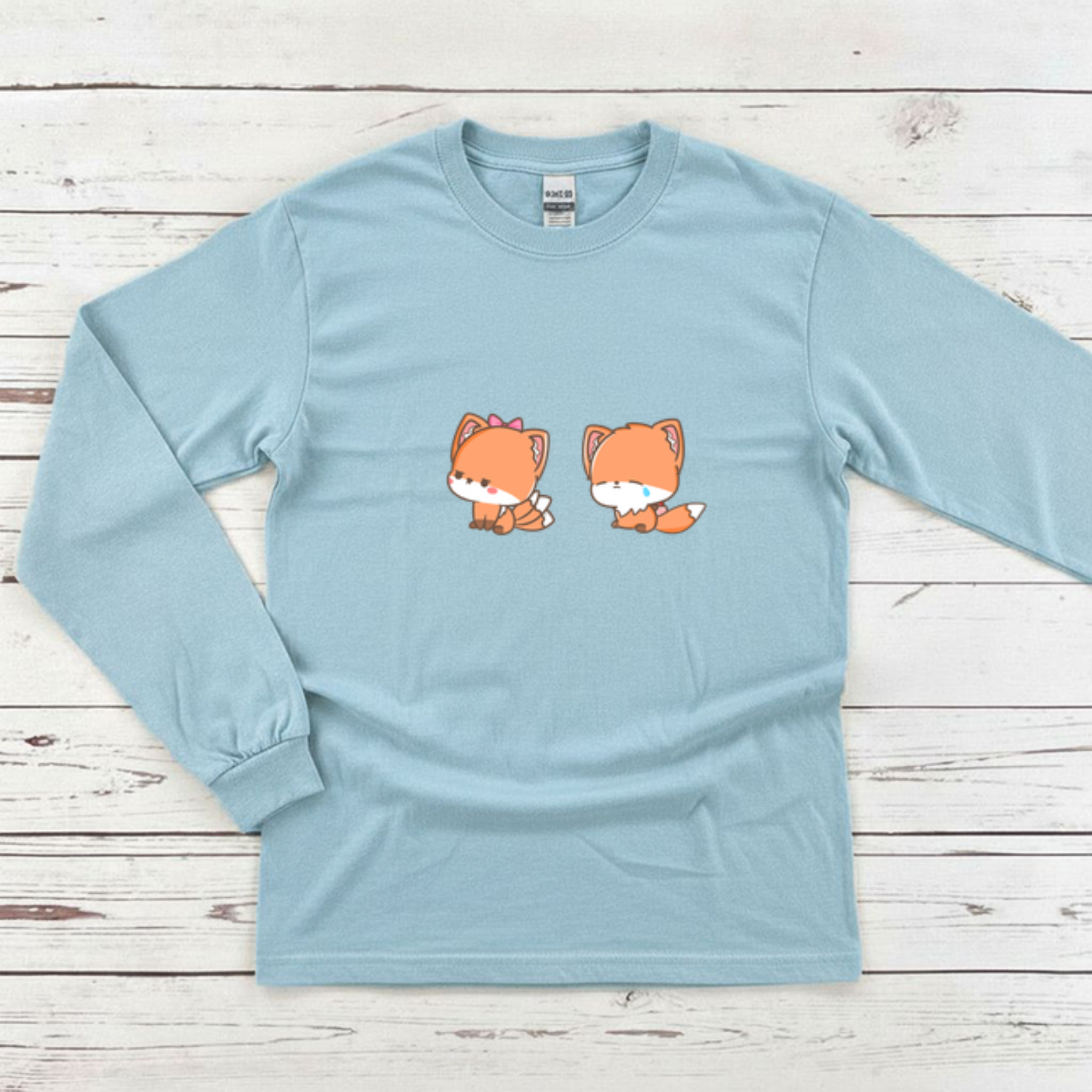 Upset Fox Couple Long Sleeve Shirt