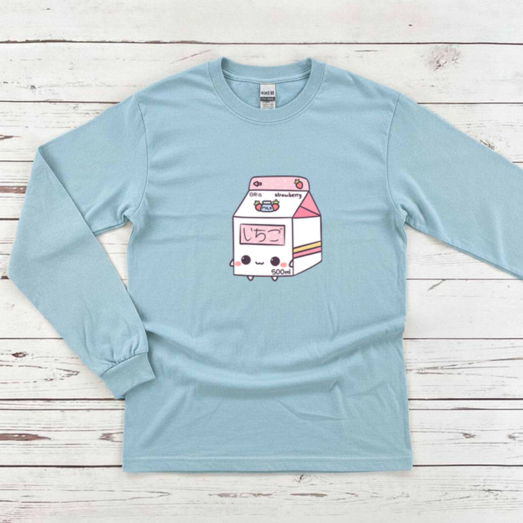 Strawberry Milk Carton Long Sleeve Shirt