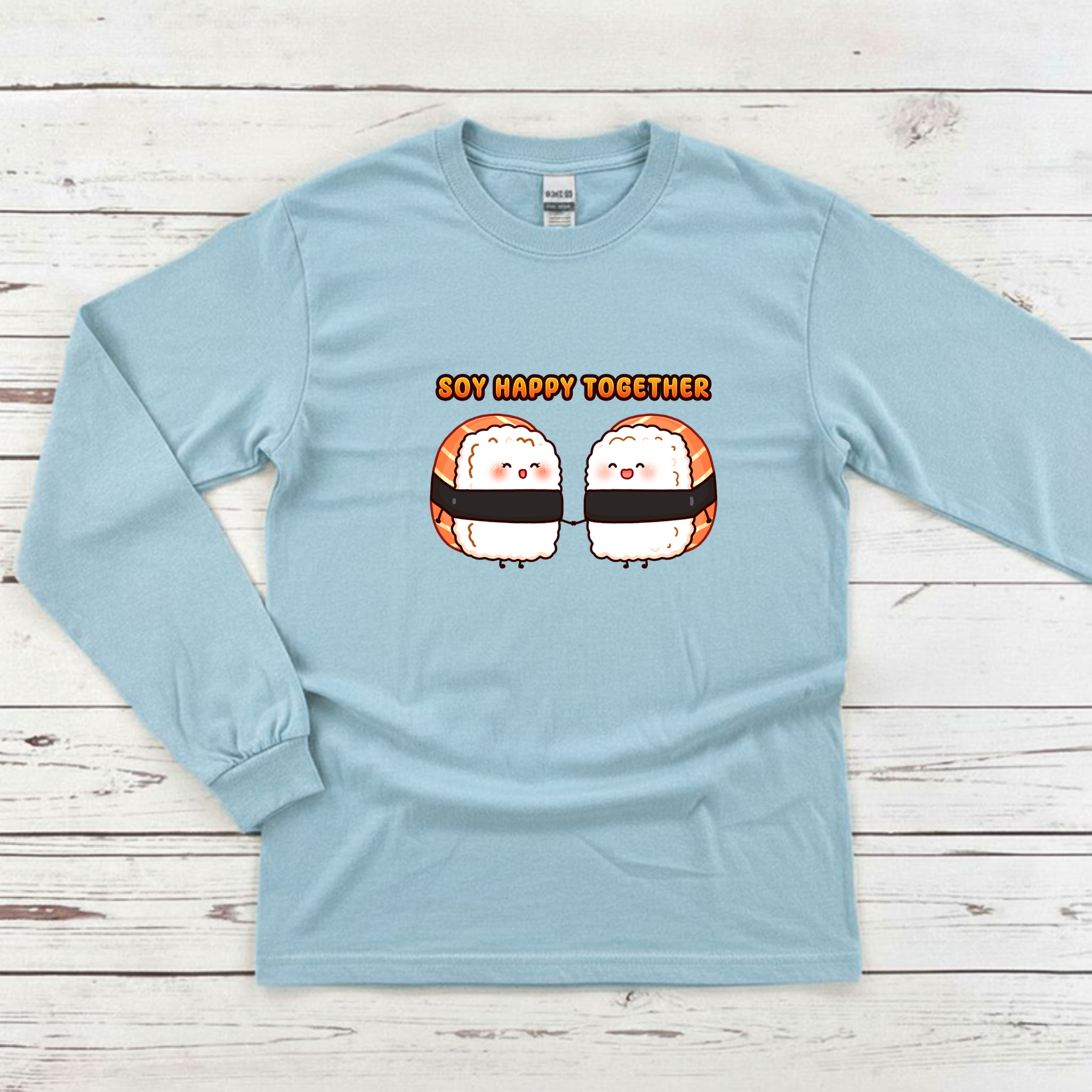 Soy Happy Together Sushi Couple Long Sleeve Shirt