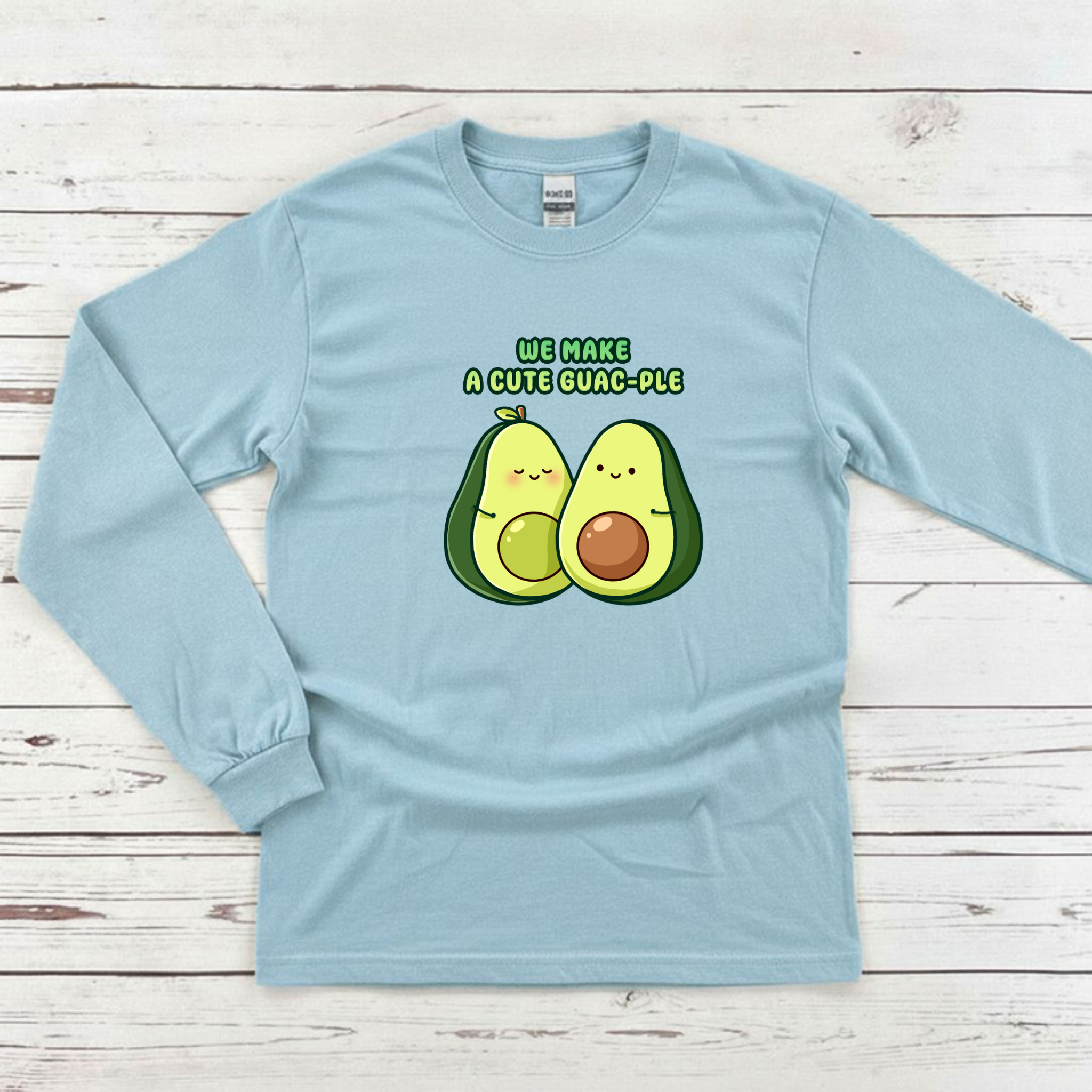 We Make a Cute Guac-ple Avocado Couple Long Sleeve Shirt