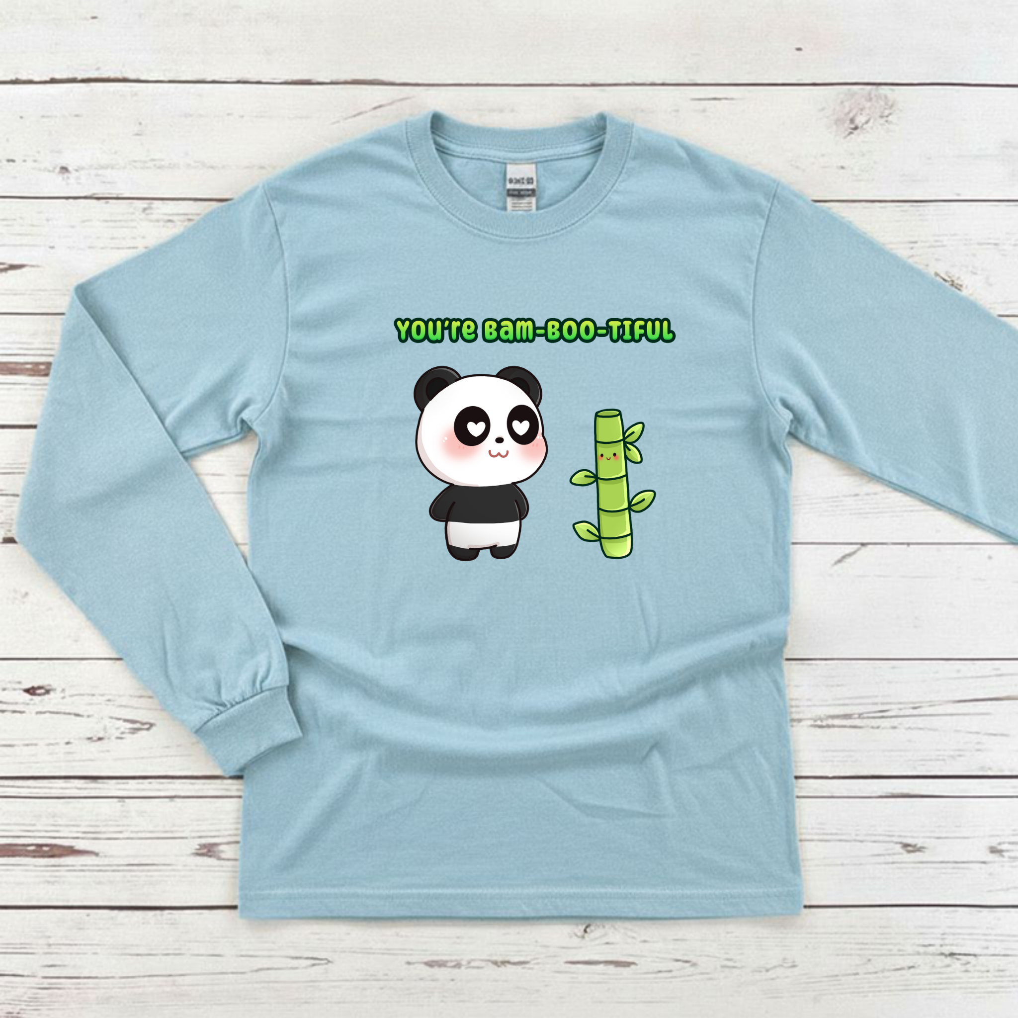 You're Bam-Boo-Tiful Panda and Bamboo Couple Long Sleeve Shirt