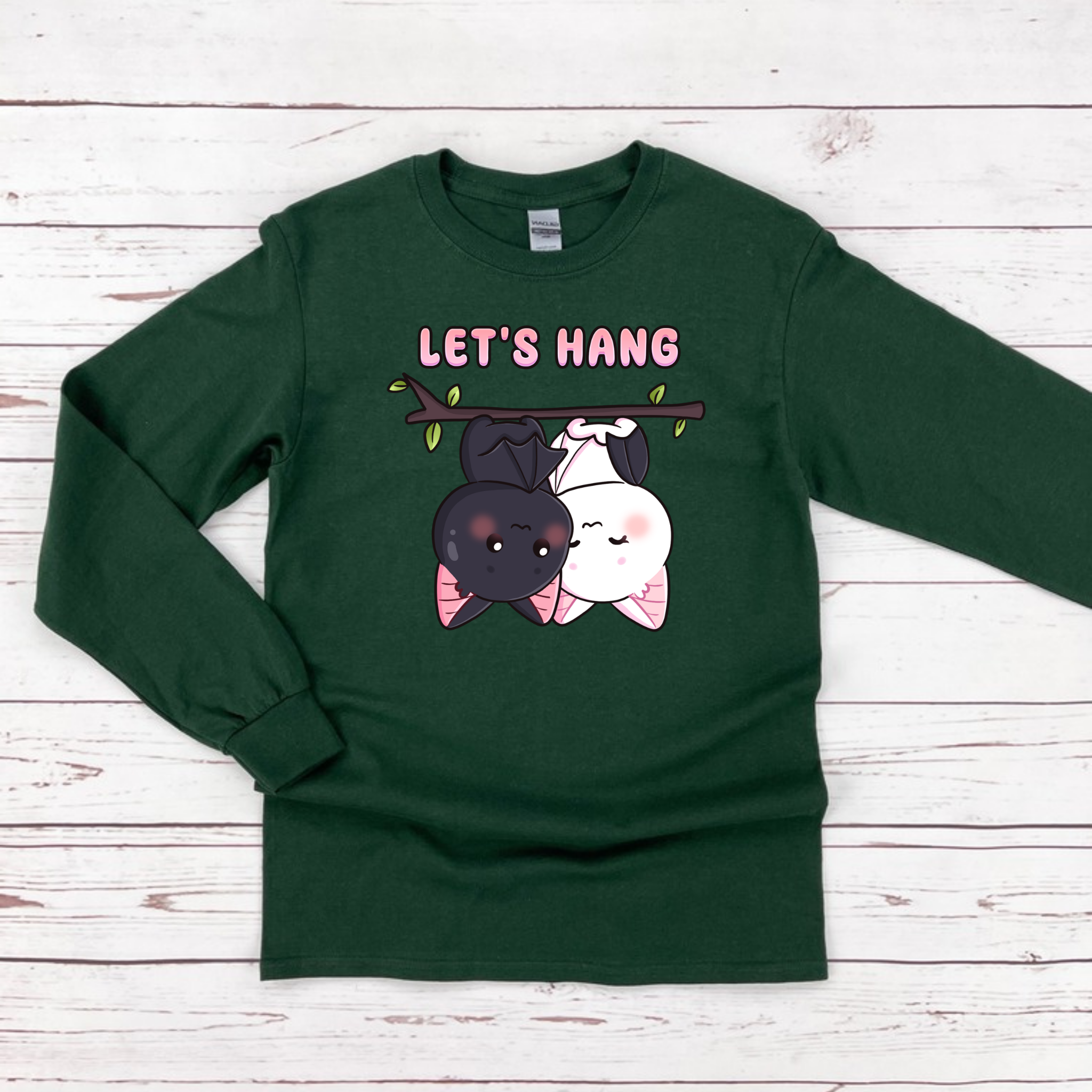 Let's Hang Bat Couple Long Sleeve Shirt