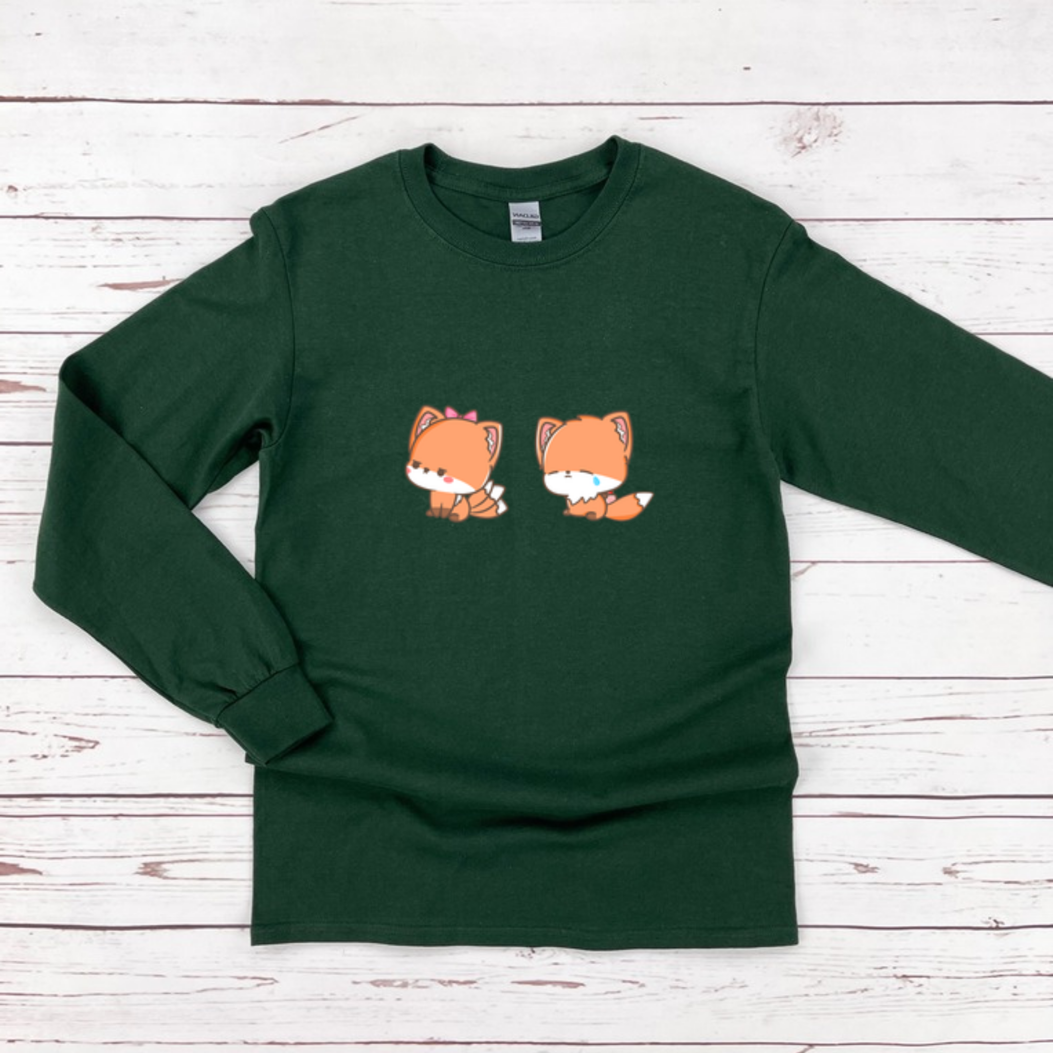 Upset Fox Couple Long Sleeve Shirt