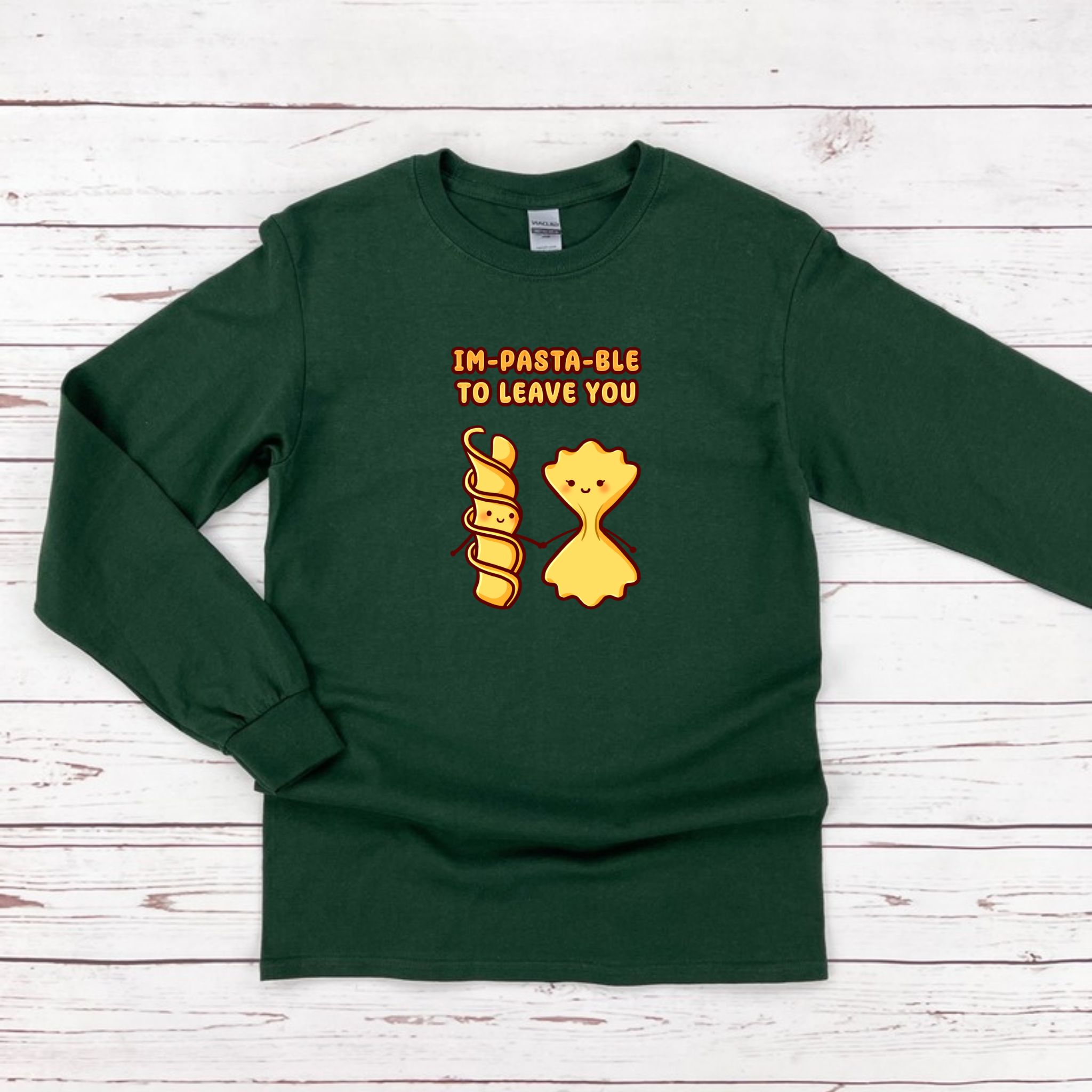 Im-Pasta-Ble to to Leave You Pasta Couple Long Sleeve Shirt