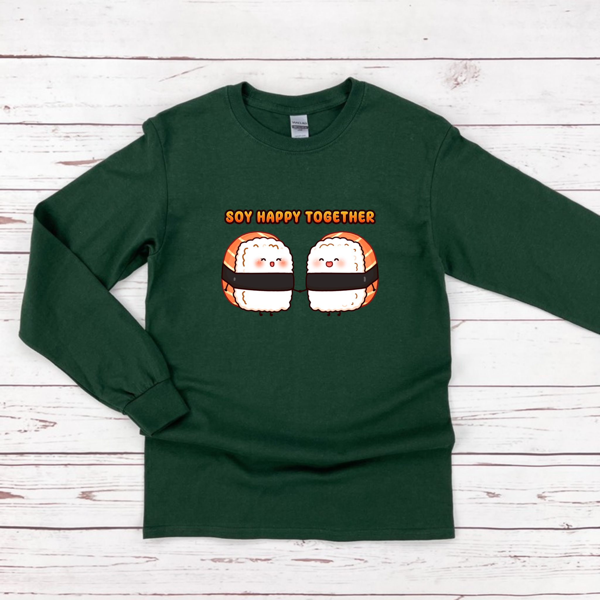 Soy Happy Together Sushi Couple Long Sleeve Shirt
