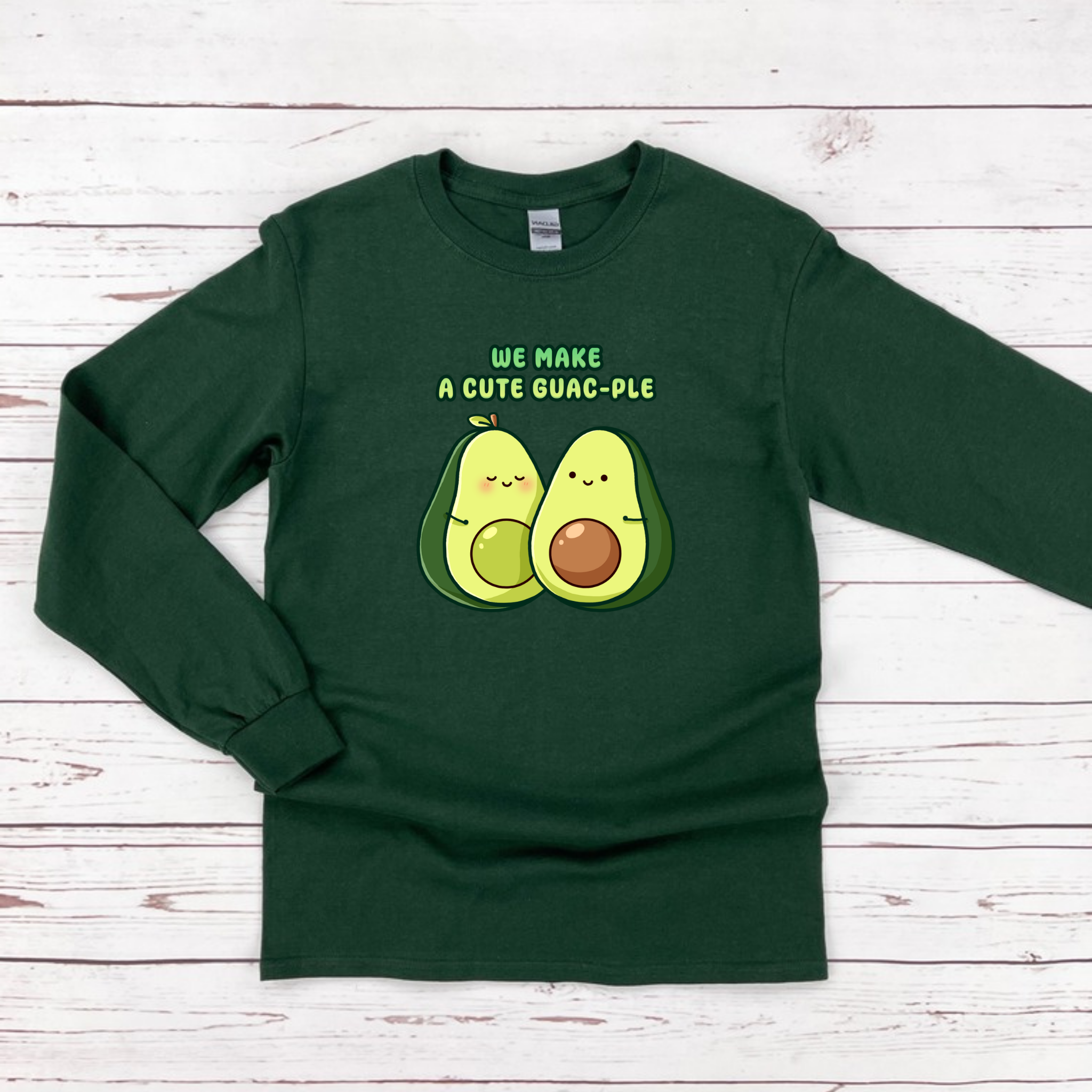 We Make a Cute Guac-ple Avocado Couple Long Sleeve Shirt
